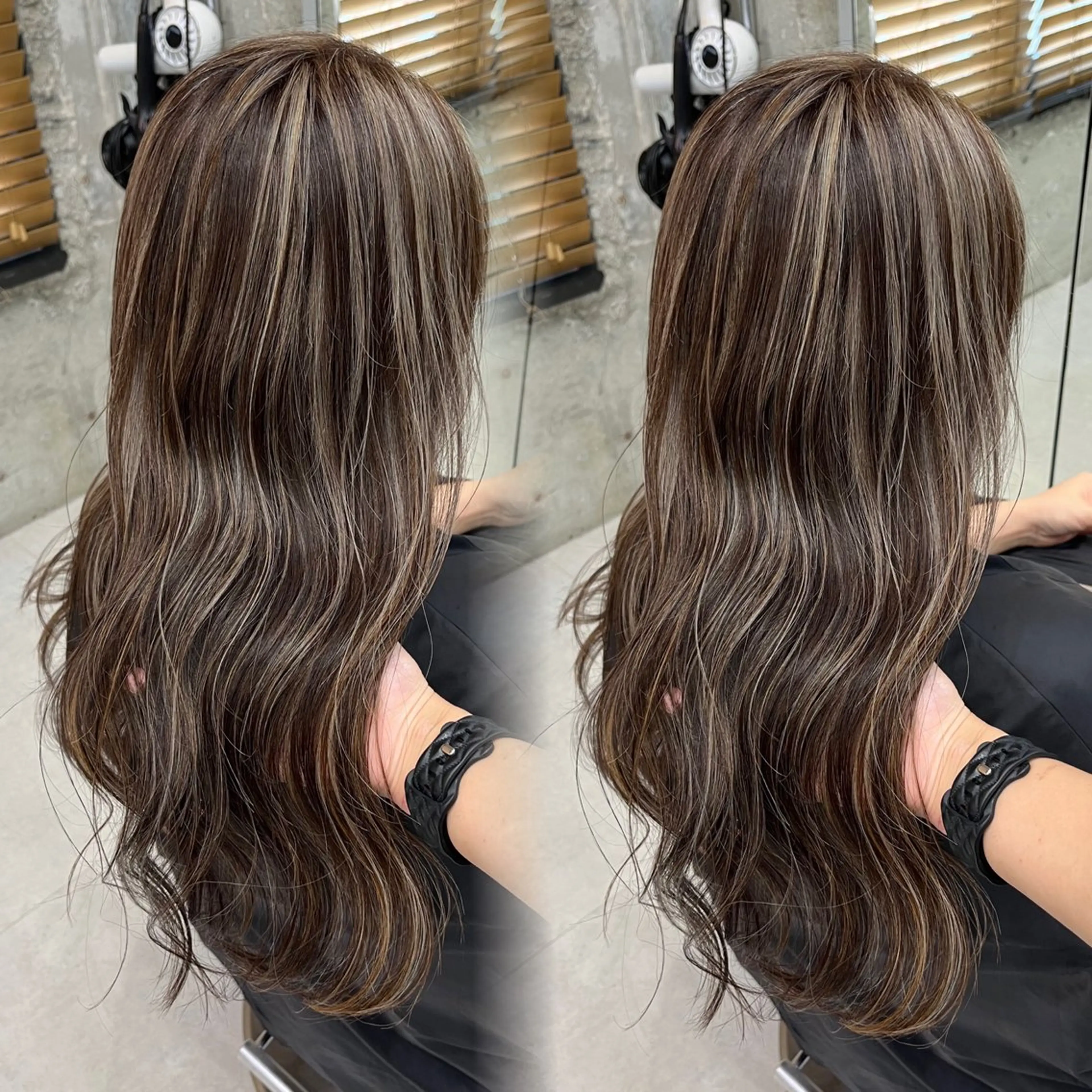 ロング カラー ヘアカラー 🌊ハイライト Rizu🌊のヘアスタイル