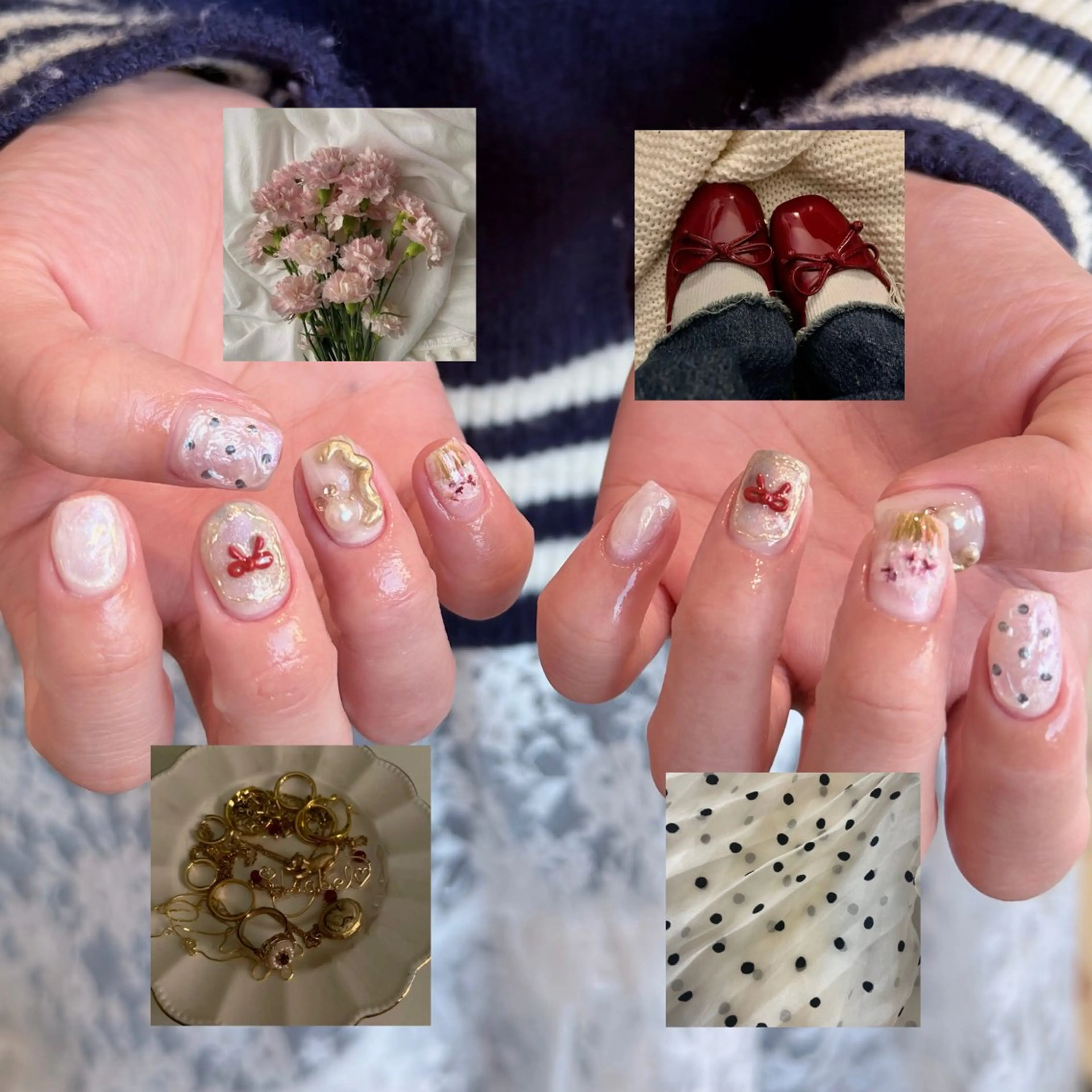 ネイル ハンドネイル 🎀 Hiyubi._.nail 🫧所属・🎀フェイ フェイ🫧💗のネイルデザイン