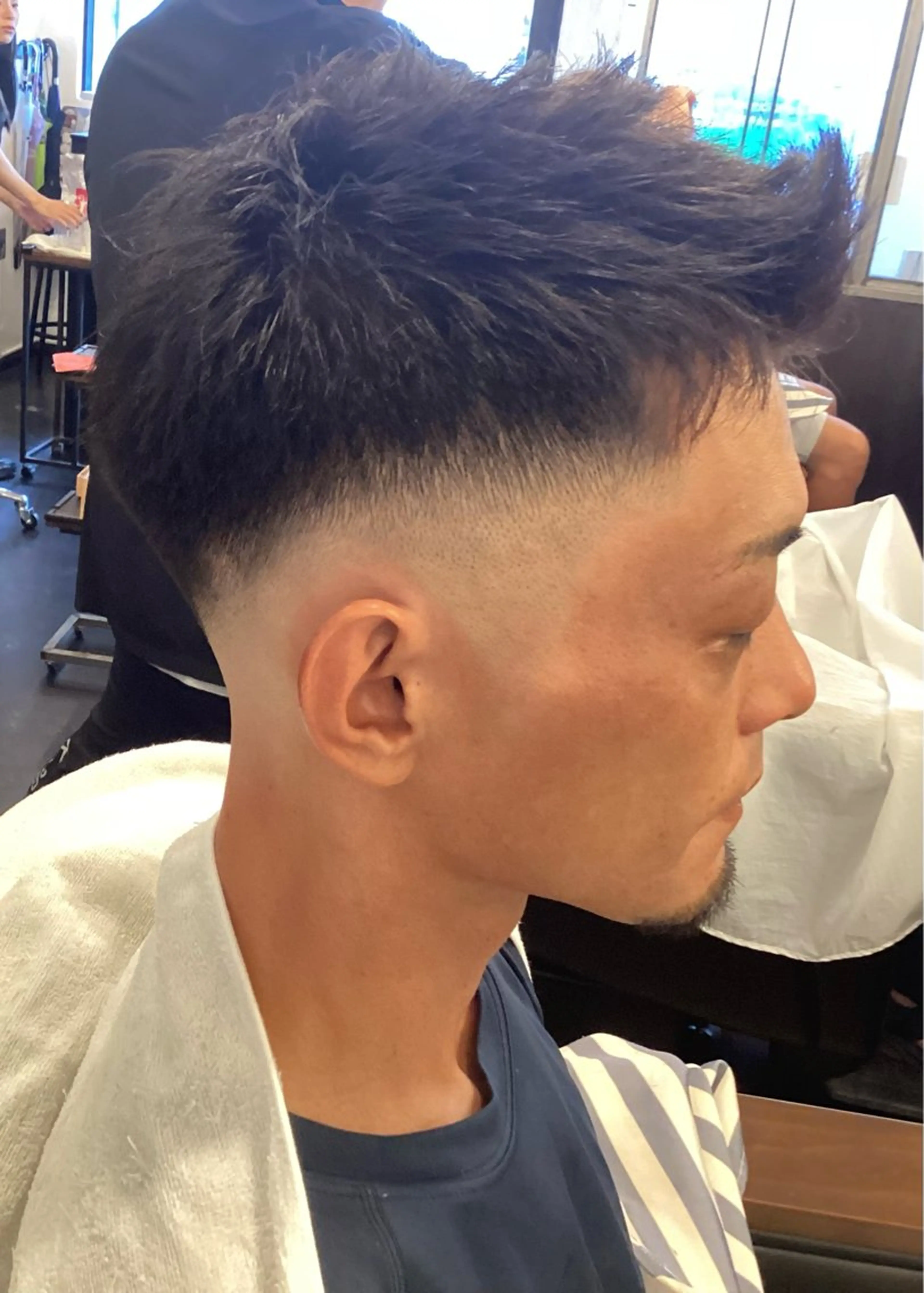 ショート メンズ フェードカット スキンフェード カット ヘアセット パーマ特化/南保 匠のヘアスタイル