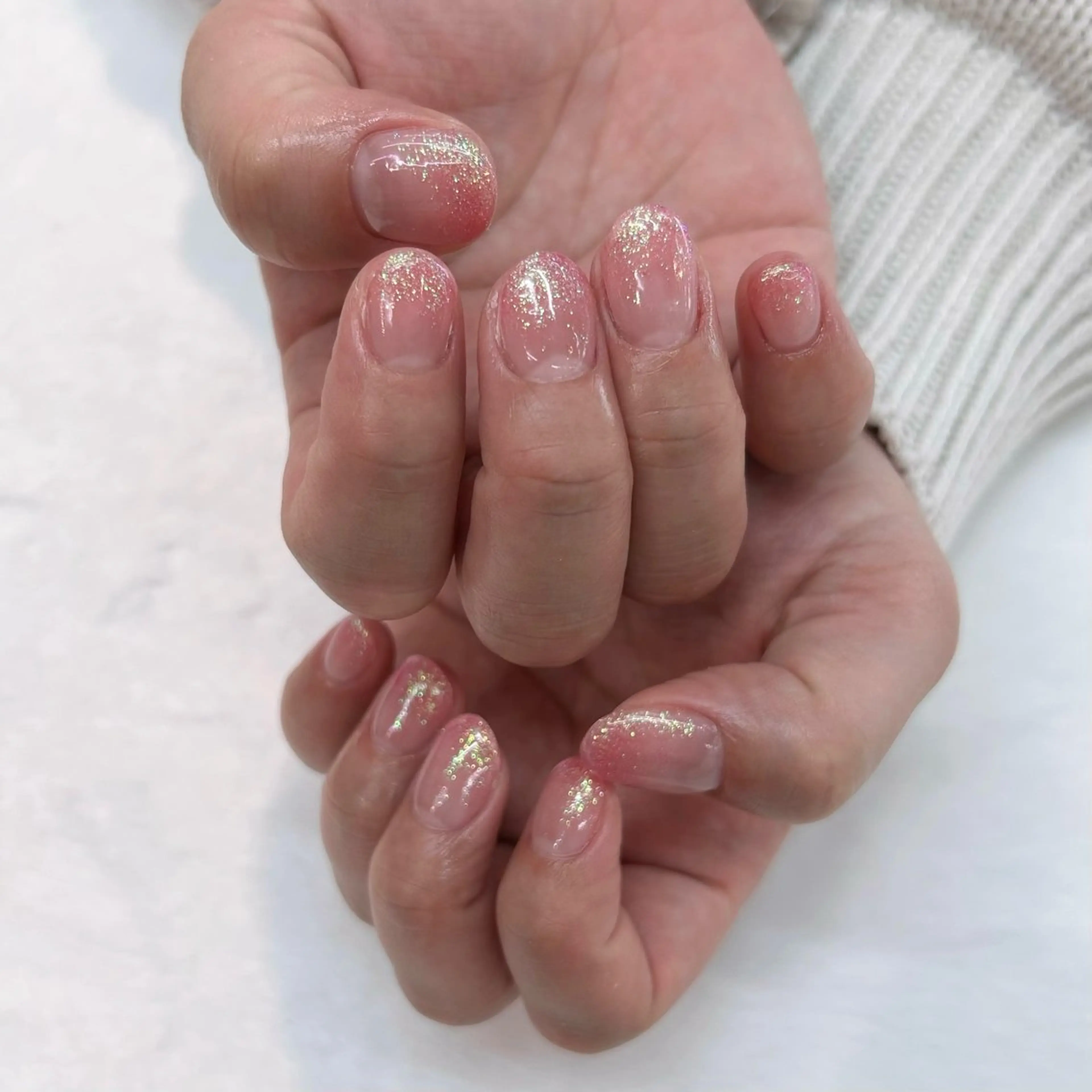 ネイル グラデーション ラメ(グリッター) ラメグラデーション ピンク 狭間 GRANBEAUTYのネイルデザイン