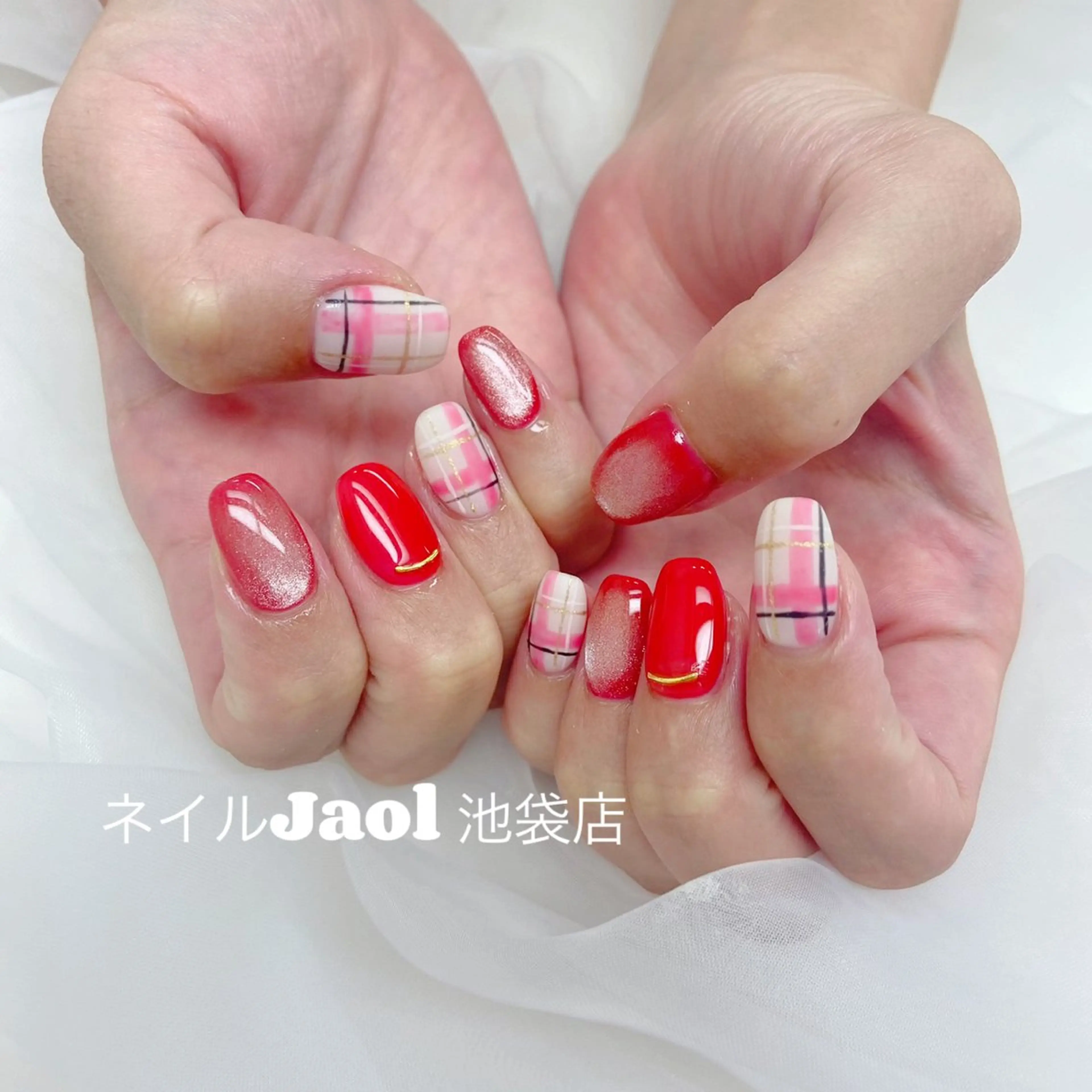 ミディアム 韓国風ヘア nail jaol池袋店所属・ネイルJaol 池袋のネイルデザイン