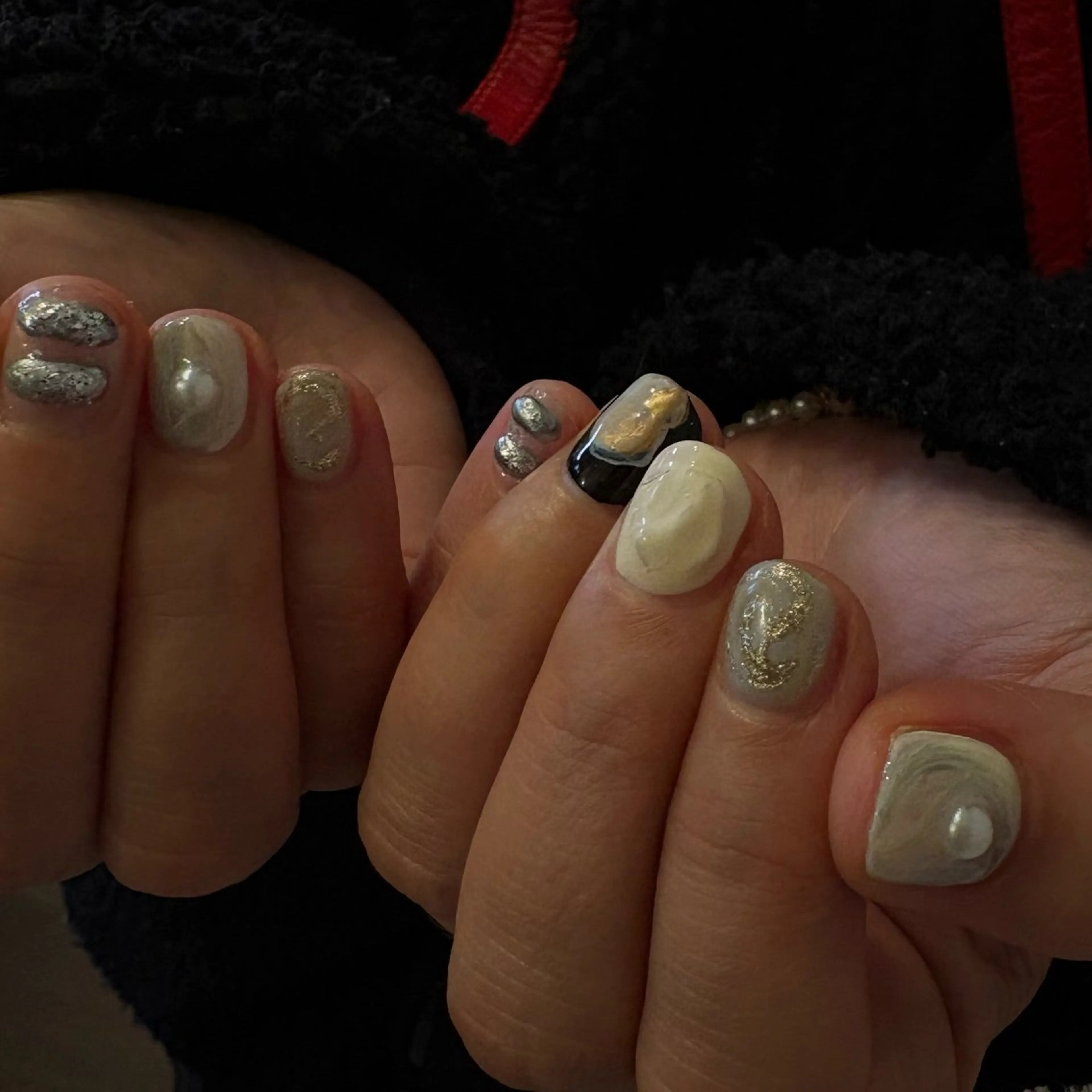 ネイル 韓国ネイル ニュアンスネイル ハンドネイル amuse 手書きニュアンスのネイルデザイン