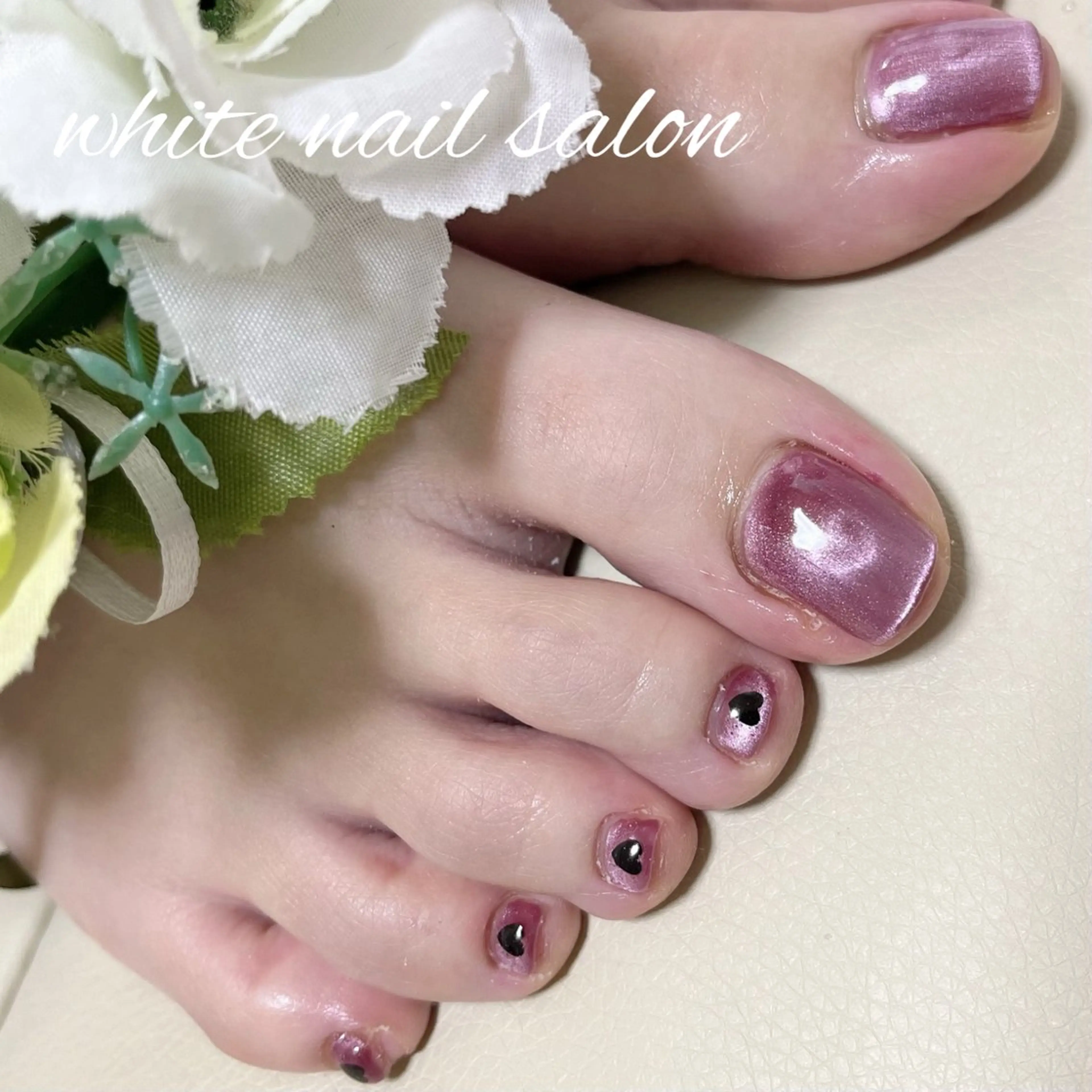 ネイル 持ち込み フットネイル white nail salonのネイルデザイン