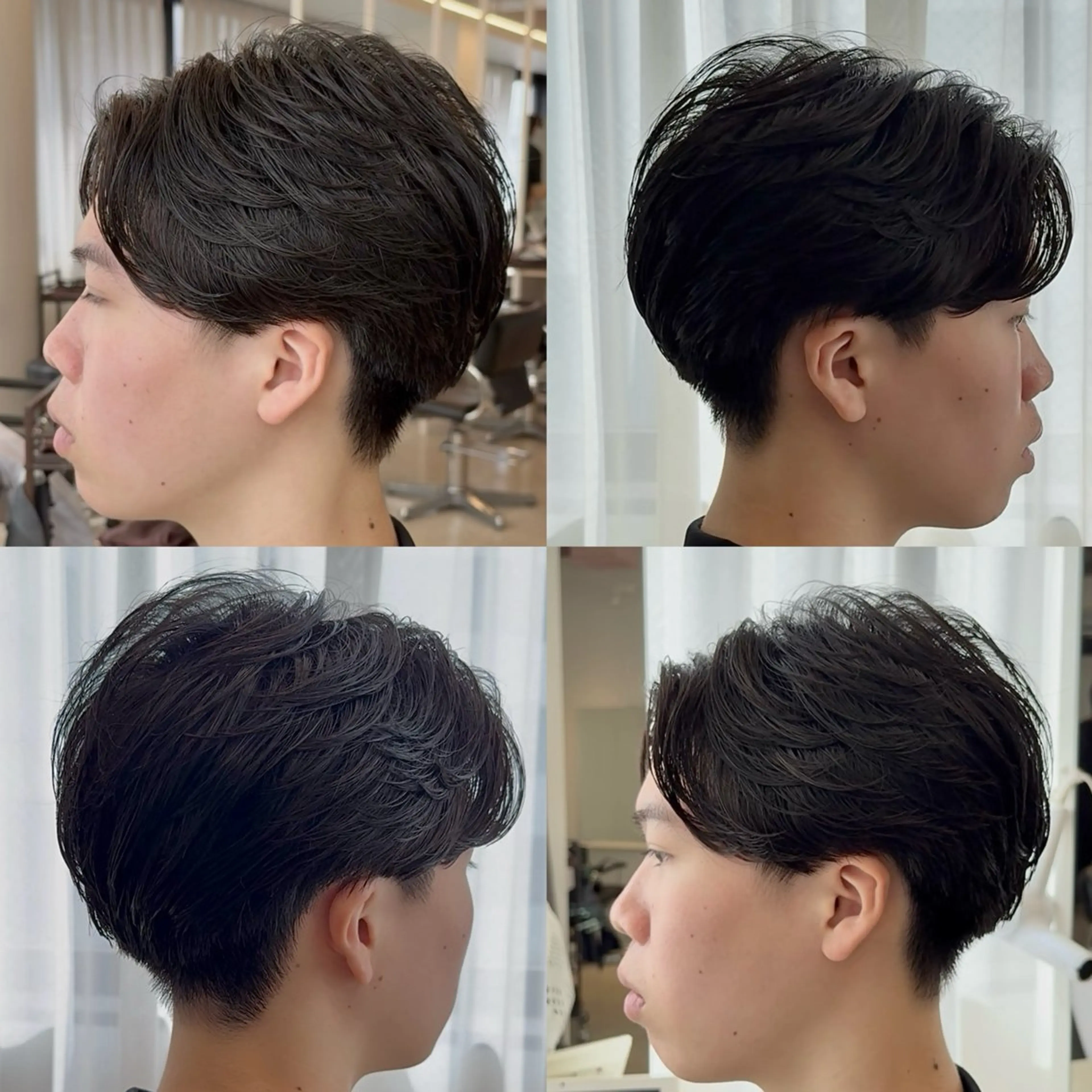 ミディアム ミディアムパーマ CYAN by acoron池袋所属・【池袋/メンズ専門】 センターパート 殿岡のヘアスタイル