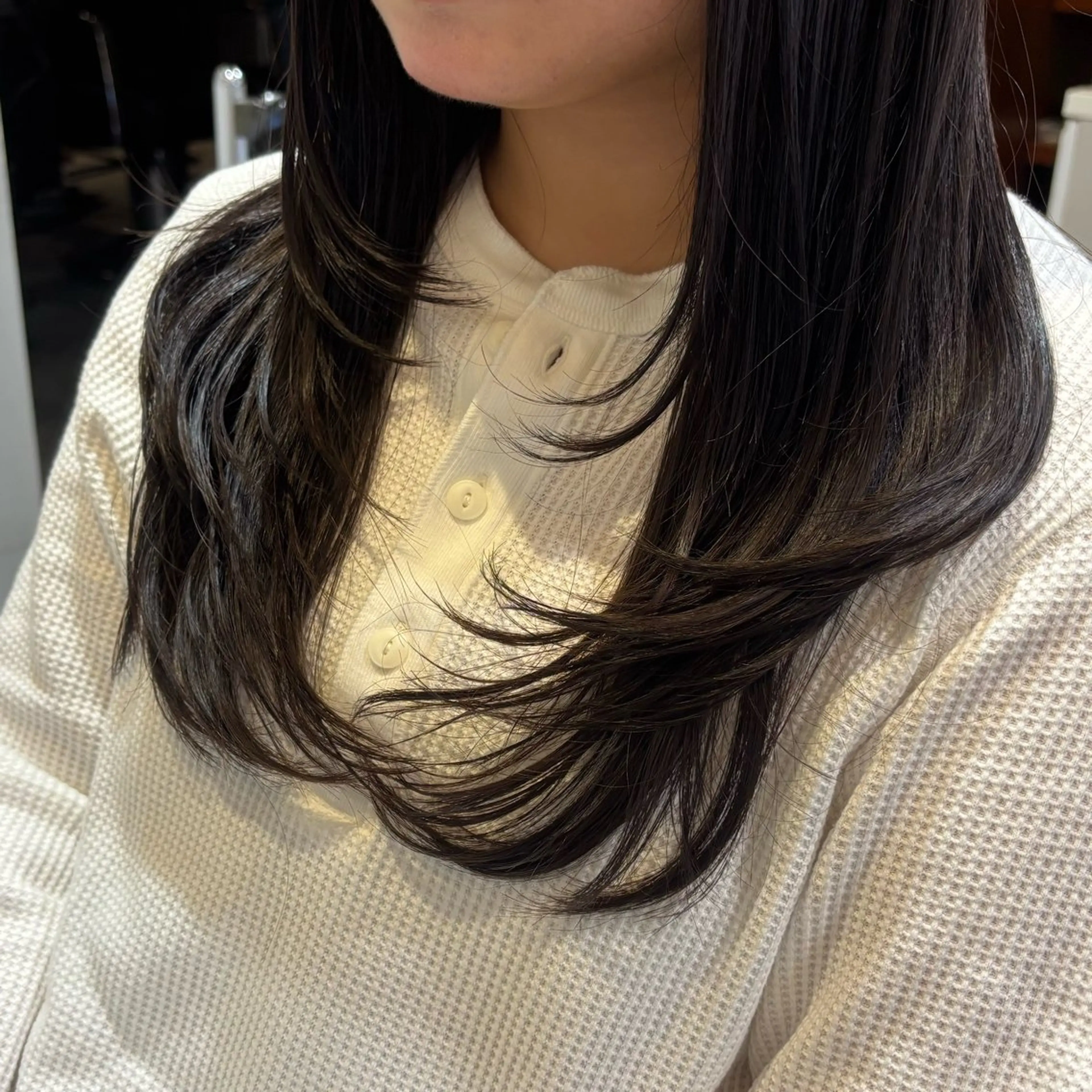 ロング レイヤーカット カット RISAKO🏁 ボブ/レイヤーのヘアスタイル