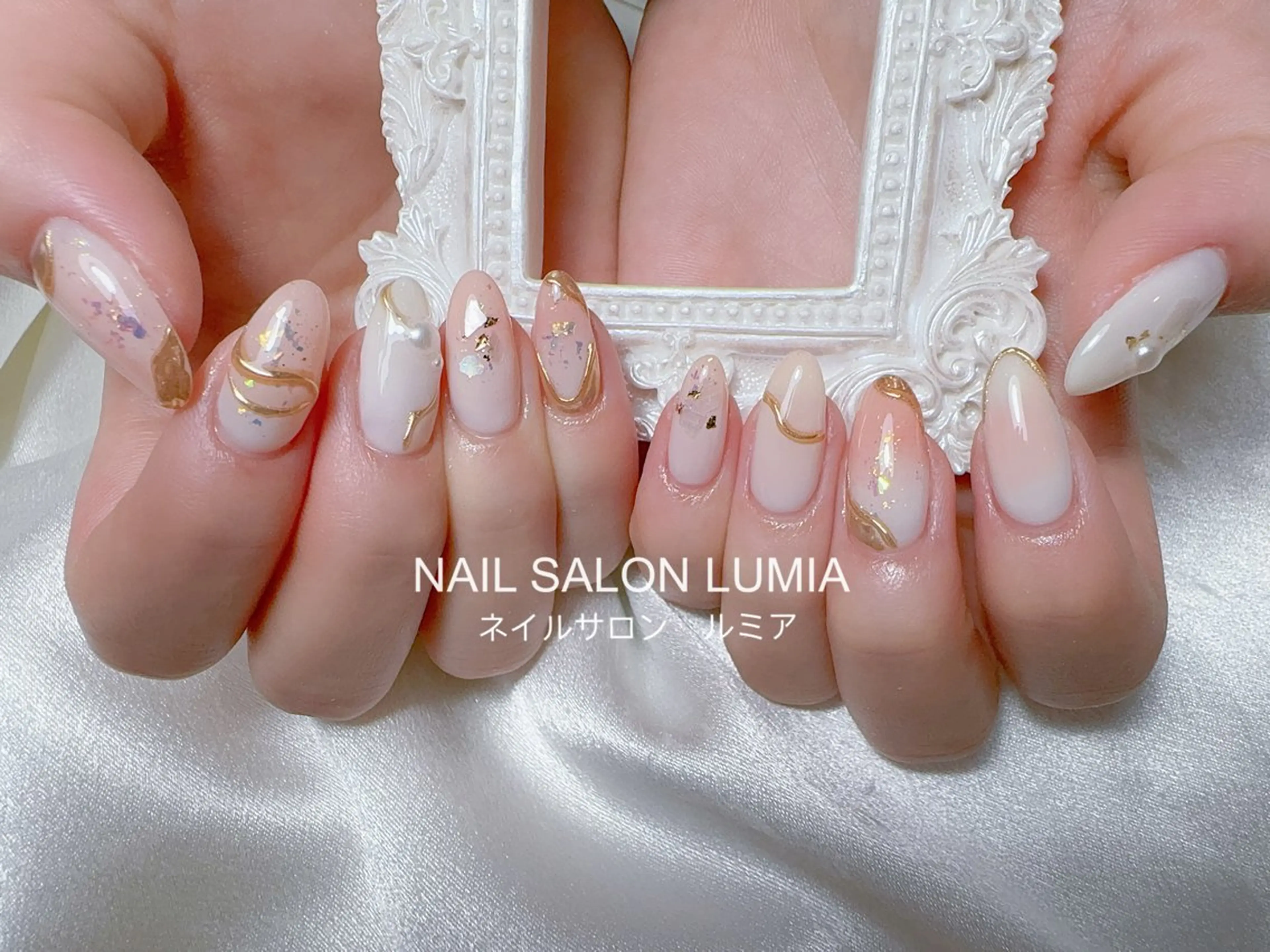 ネイル 成人式 ハンドネイル ネイルサロン ルミア Lumia 店長のネイルデザイン