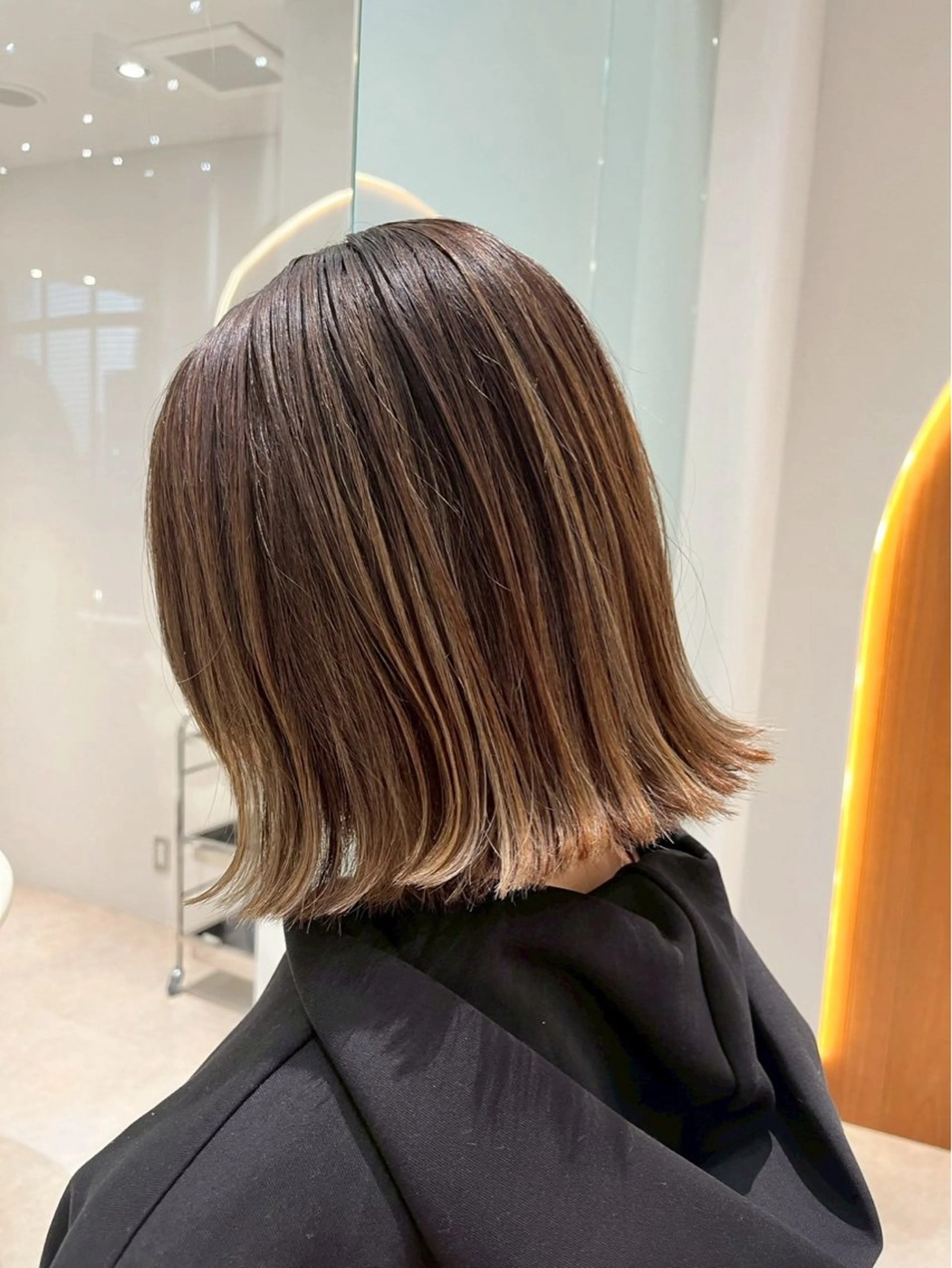 ミディアム カット ヘアカラー トリートメント ボブ/レイヤー/新宿 /透明感/KOKIのヘアスタイル