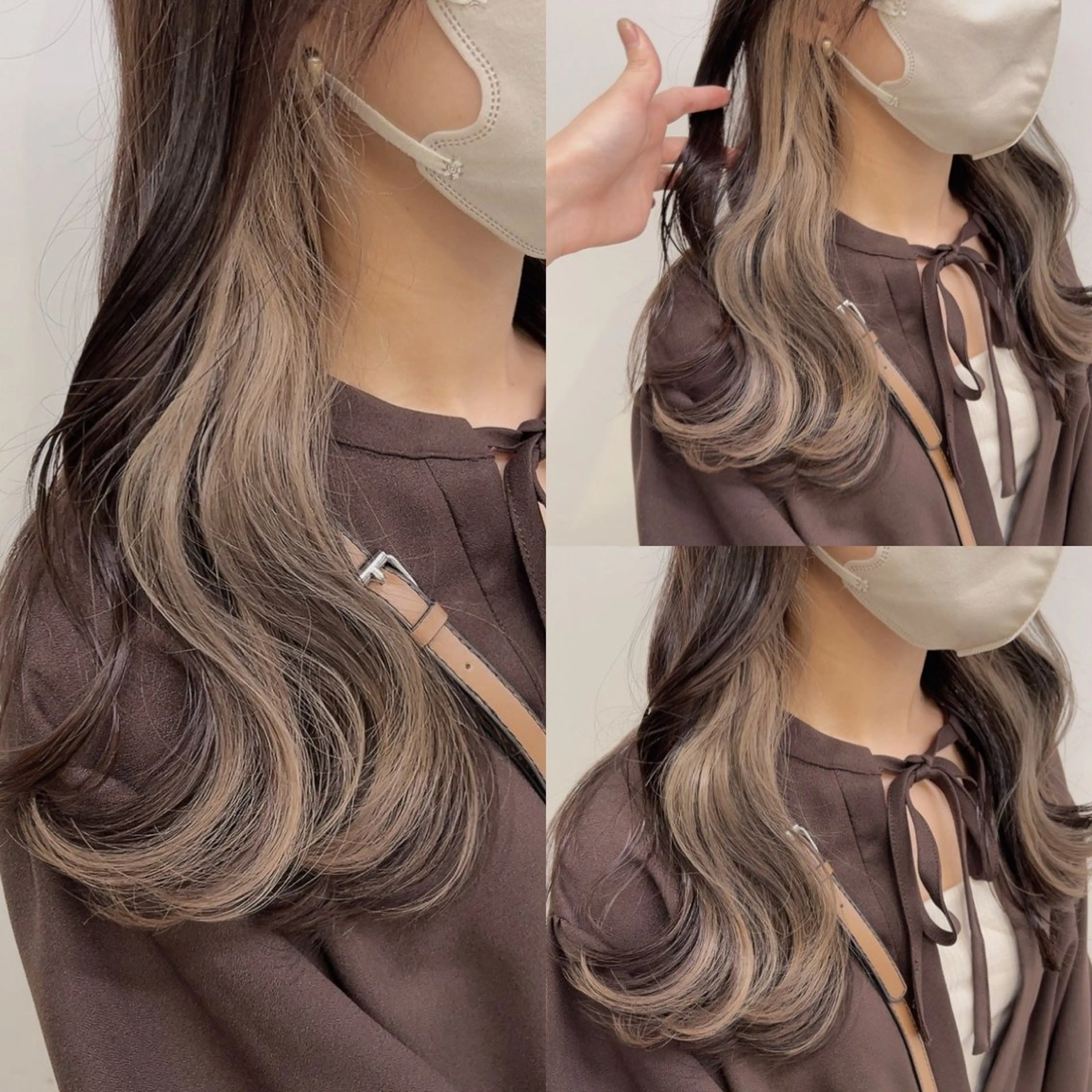 ロング カラー ヘアカラー トリートメント ヘッドスパ ヘアセット 🥞ベージュ系カラー 【すずきりほ】🥞のヘアスタイル