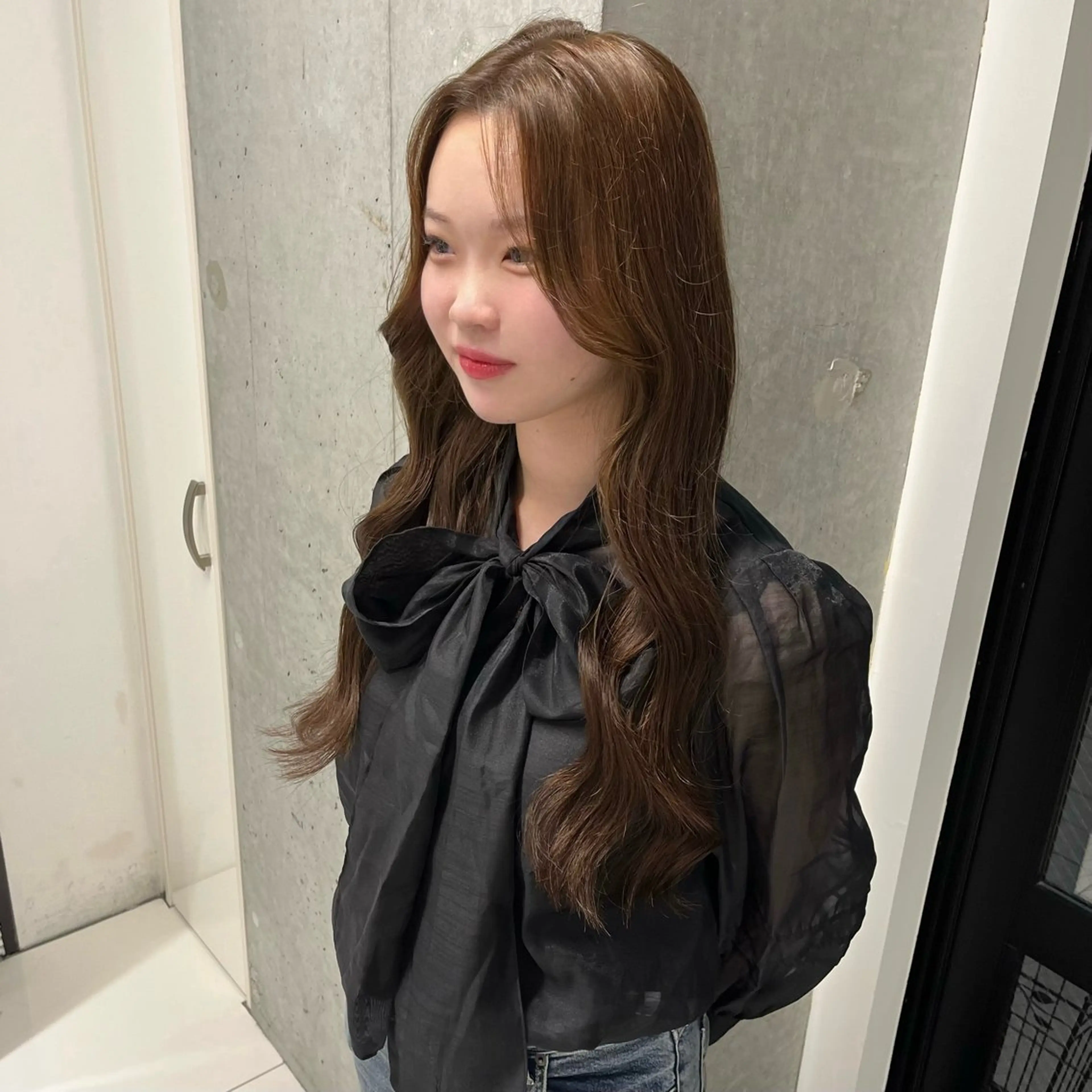 ロング カラー 透明感カラー riko/レイヤー/ 艶カラー/ヘアセットのヘアスタイル