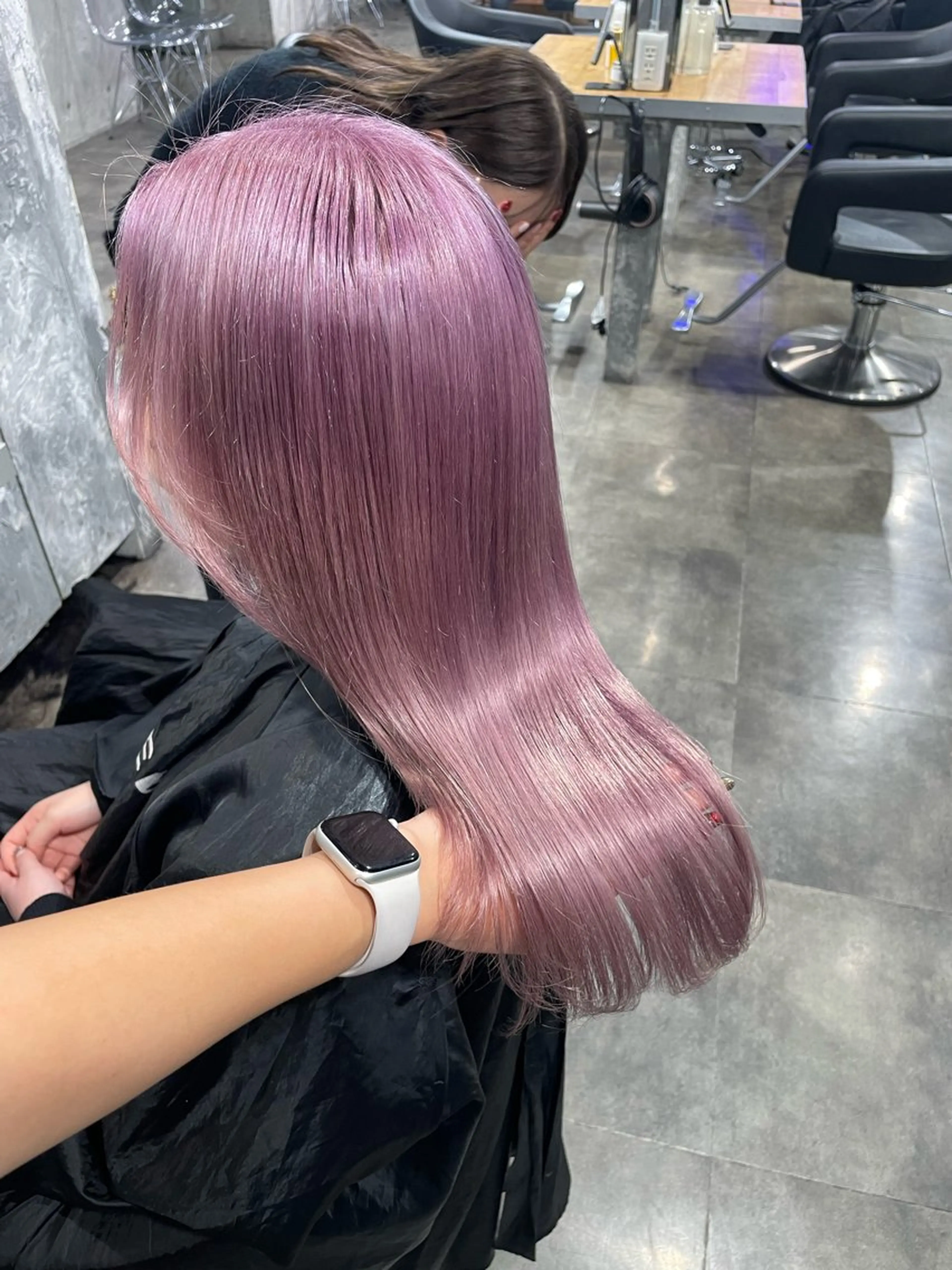 セミロング カラー ヘアカラー ハイトーン 横浜💞ミオのヘアスタイル