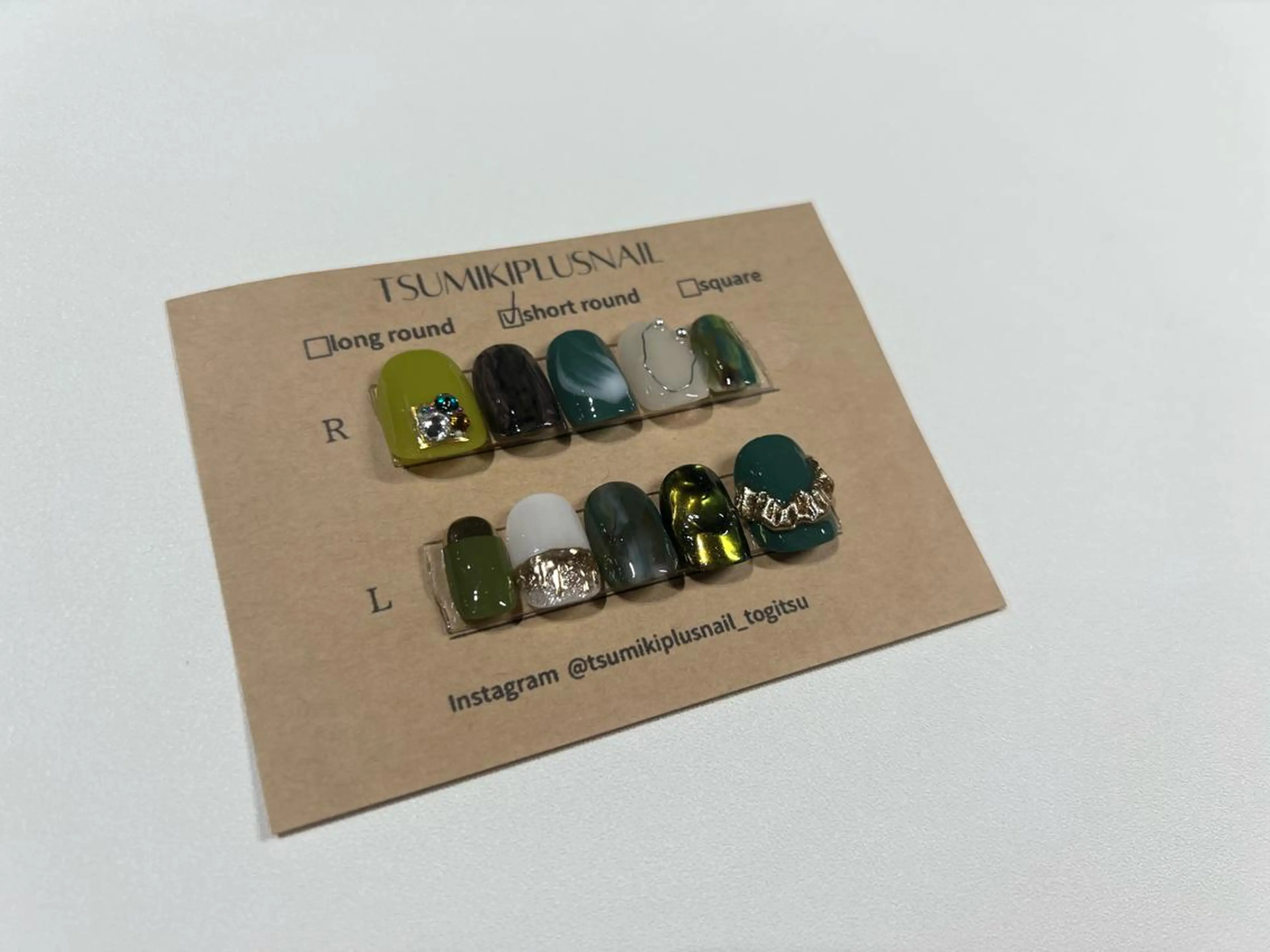 ネイル グリーン ニュアンスネイル ハンドネイル Gatto所属・Gatto(ガット) ヤマモトのネイルデザイン