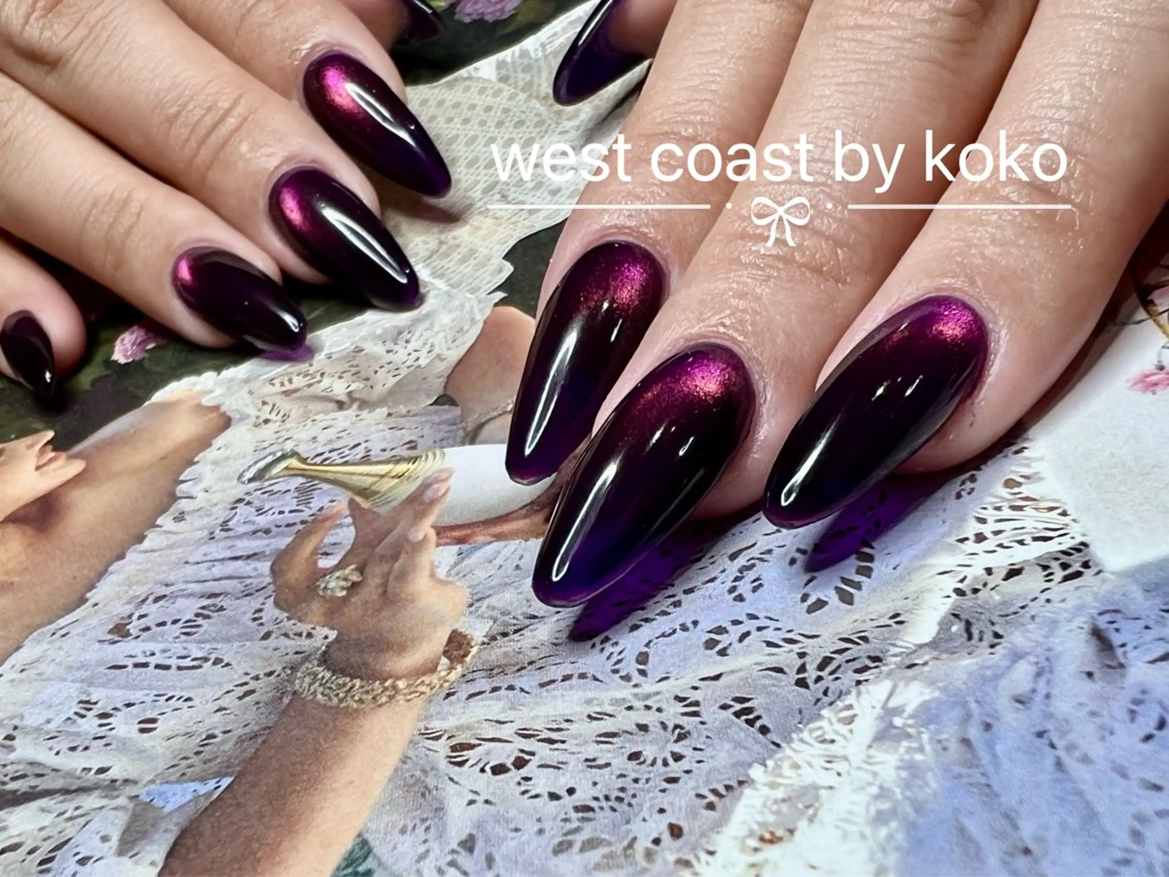 【オフなし限定】冬❄️ 新年 🎄正月🎋マグネット/フラッシュ/ラメ ¥3500 自爪2cmまでの写真