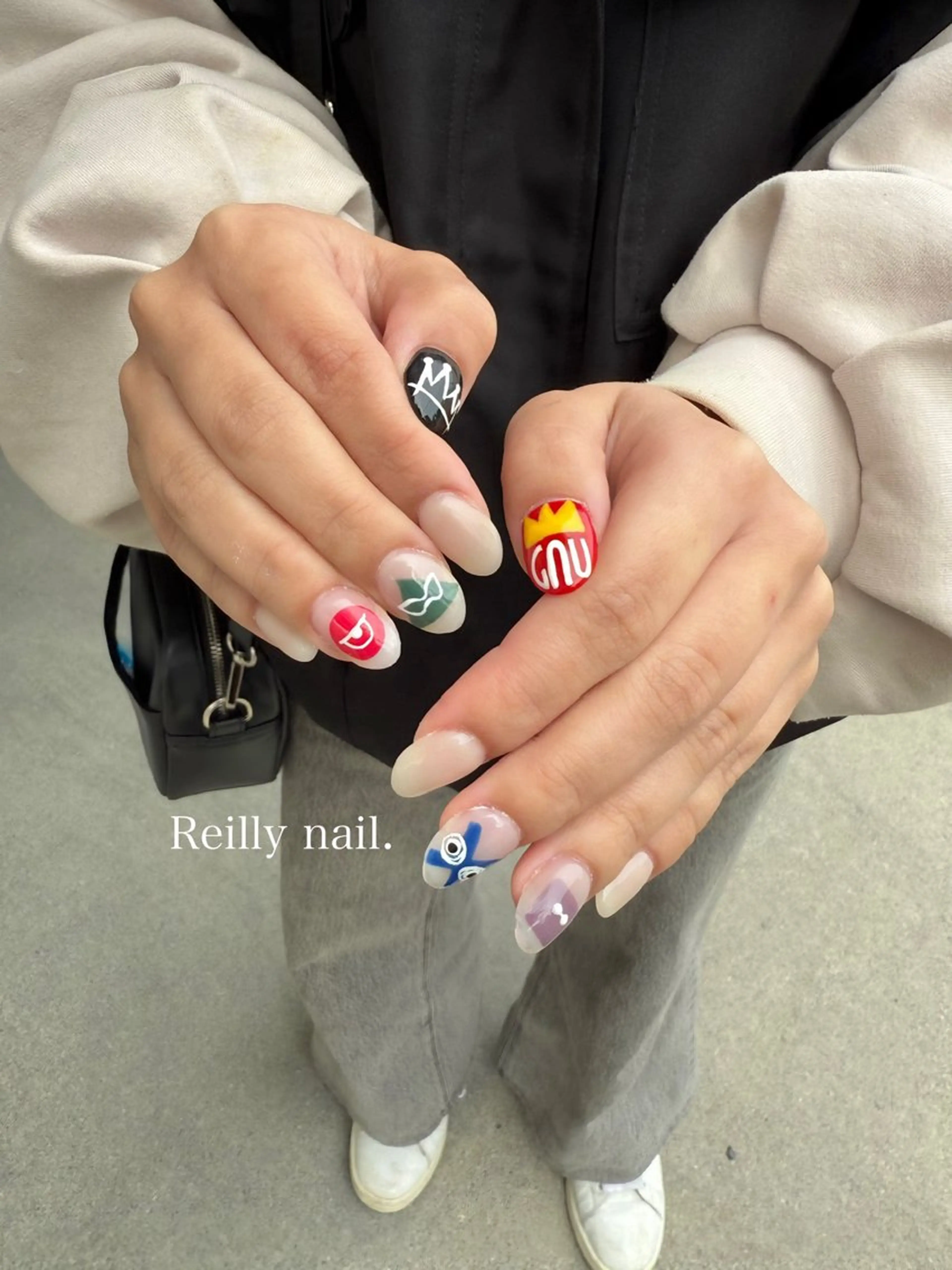 ネイル ブラウン ジェルネイル 持ち込み ニュアンスネイル オフィスネイル Reilly nail.所属・Reillynail レイリーネイルのネイルデザイン