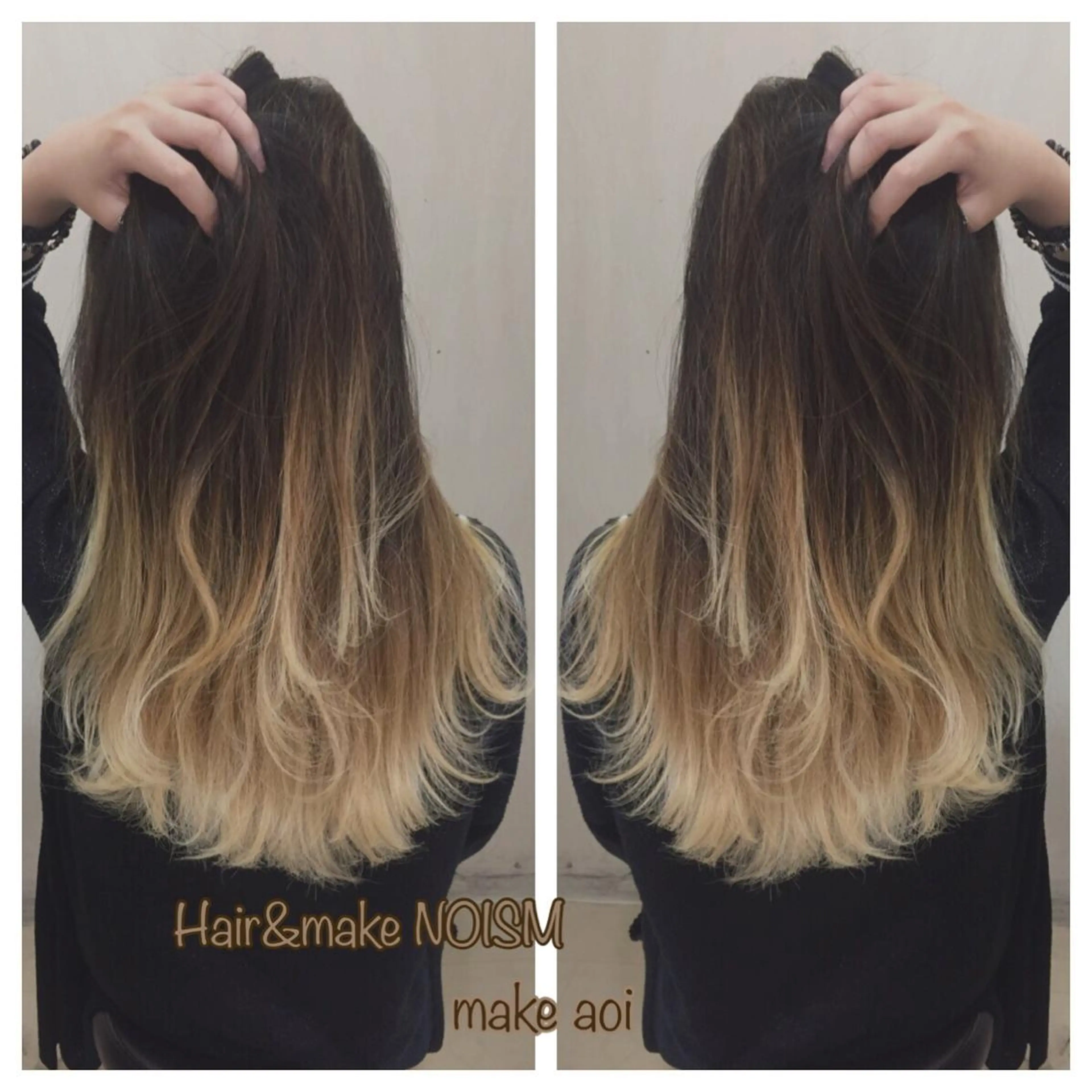 カラー グラデーションカラー ヘアカラー 西藤 葵のマツエク・マツパデザイン
