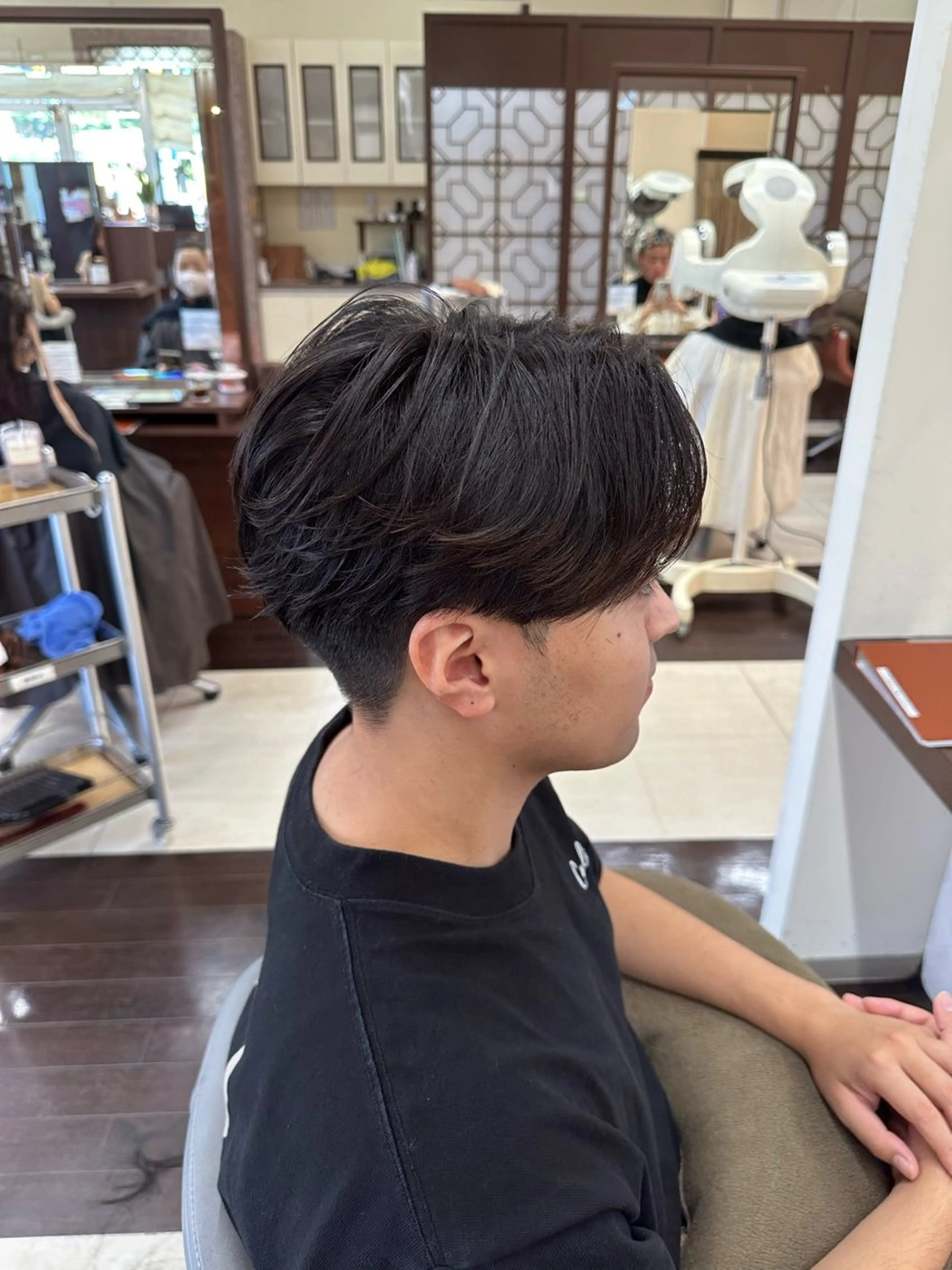 ショート カラー パーマ メンズ センターパート カット ヘアセット 毎月230人担当/ メンズヘア/清和武虎のヘアスタイル