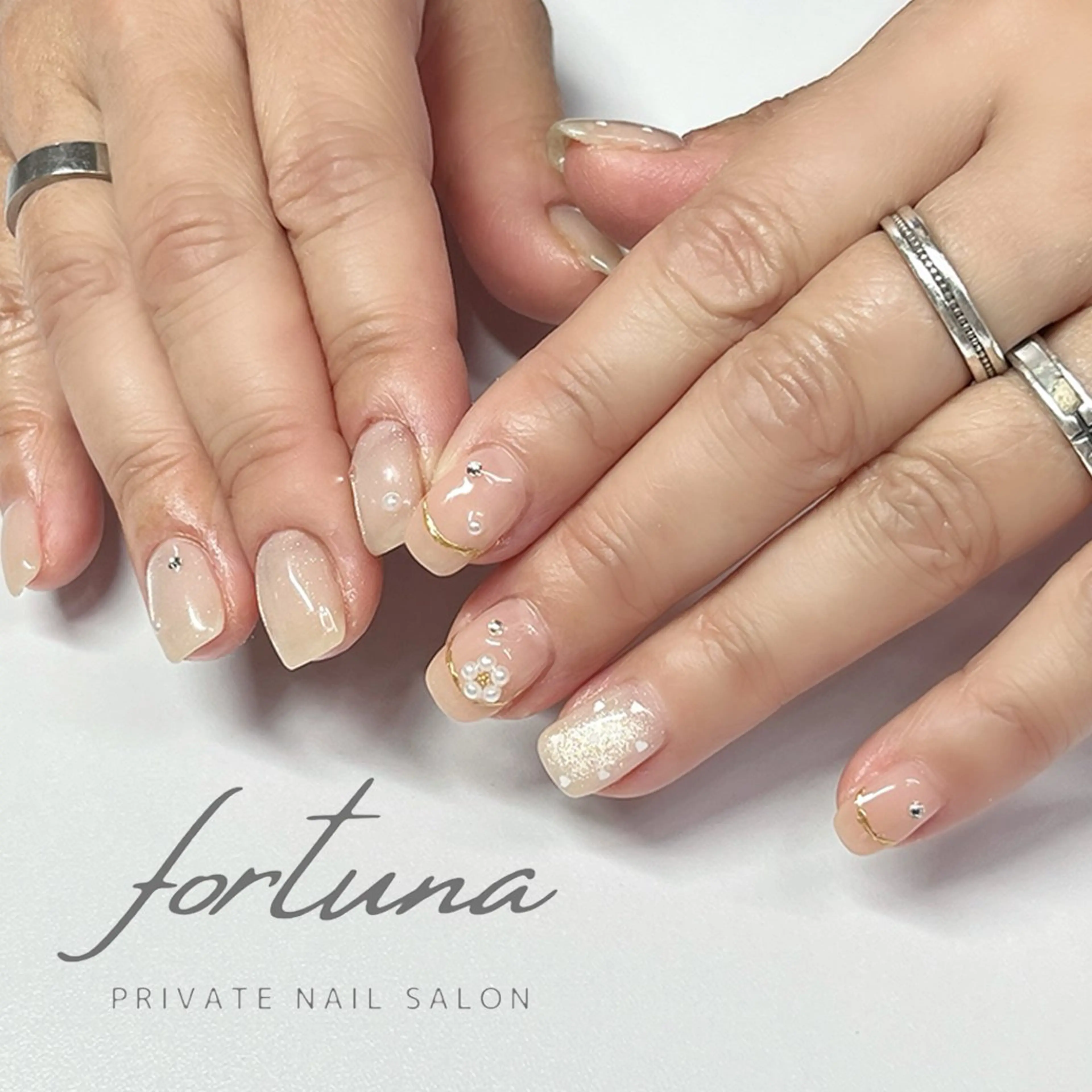 ネイル フラワーネイル マグネットネイル fortuna 武藤裕美のネイルデザイン