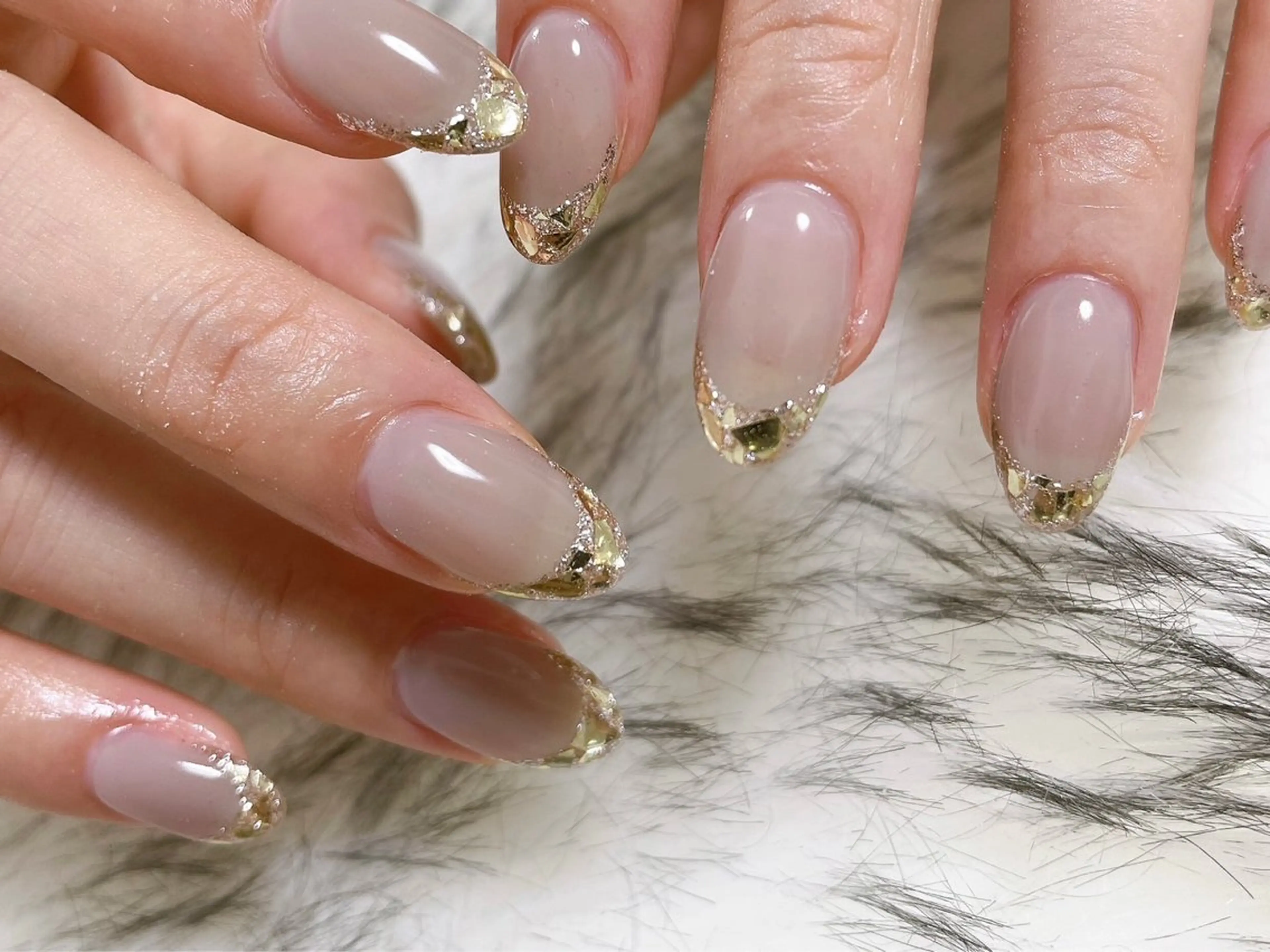 ネイル フレンチネイル ジェルネイル ガラスフレンチ 韓国ネイル メンズネイル kiki nail たまプラーザのネイルデザイン