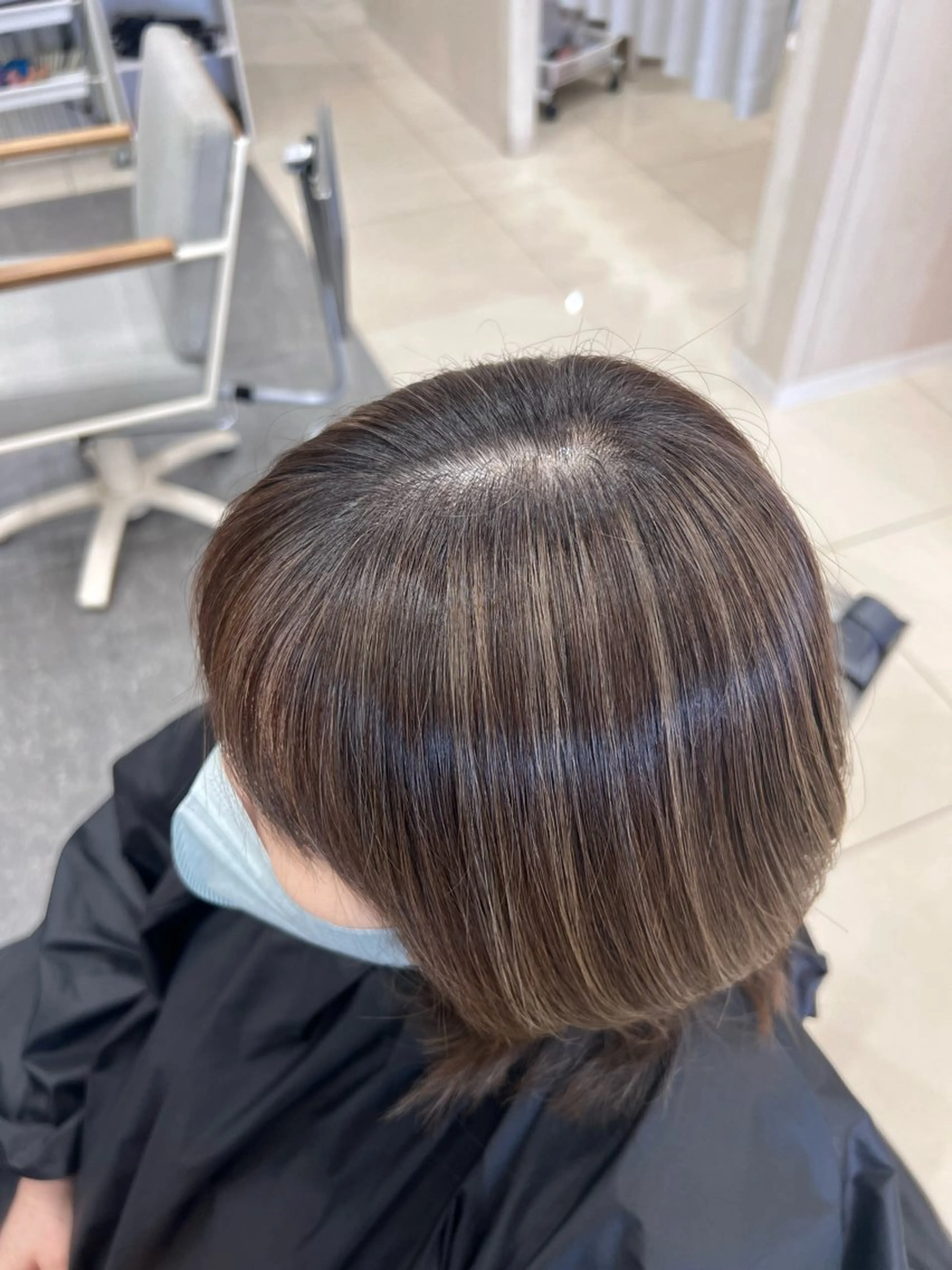 ショート カラー ハイライトカラー ハイライト ヘアカラー トリートメント 太白区白髪ぼかし/ ボブカット/千葉達人のヘアスタイル