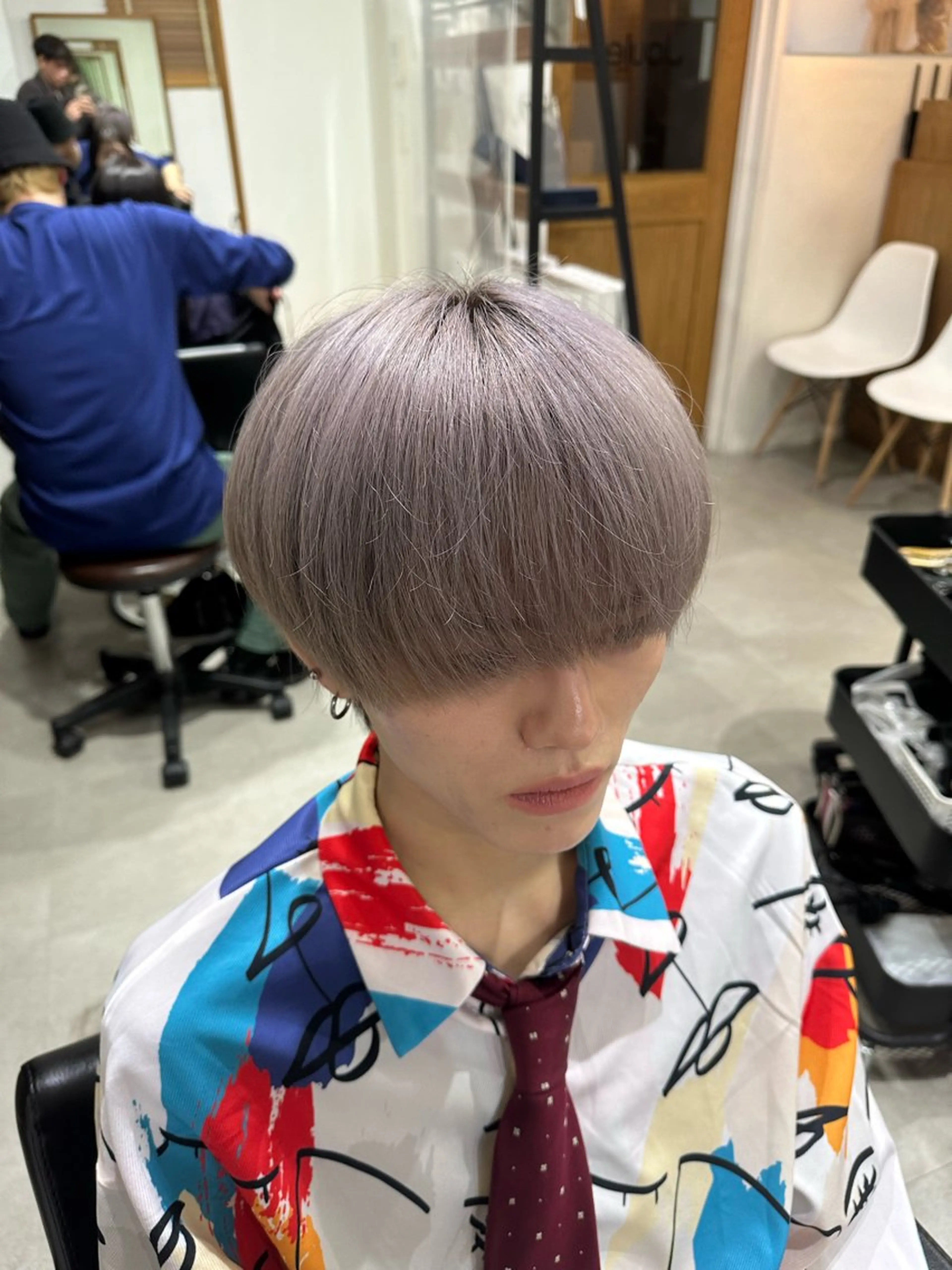 カラー 🐬脱白髪染めカラー 清水大世🐬のヘアスタイル