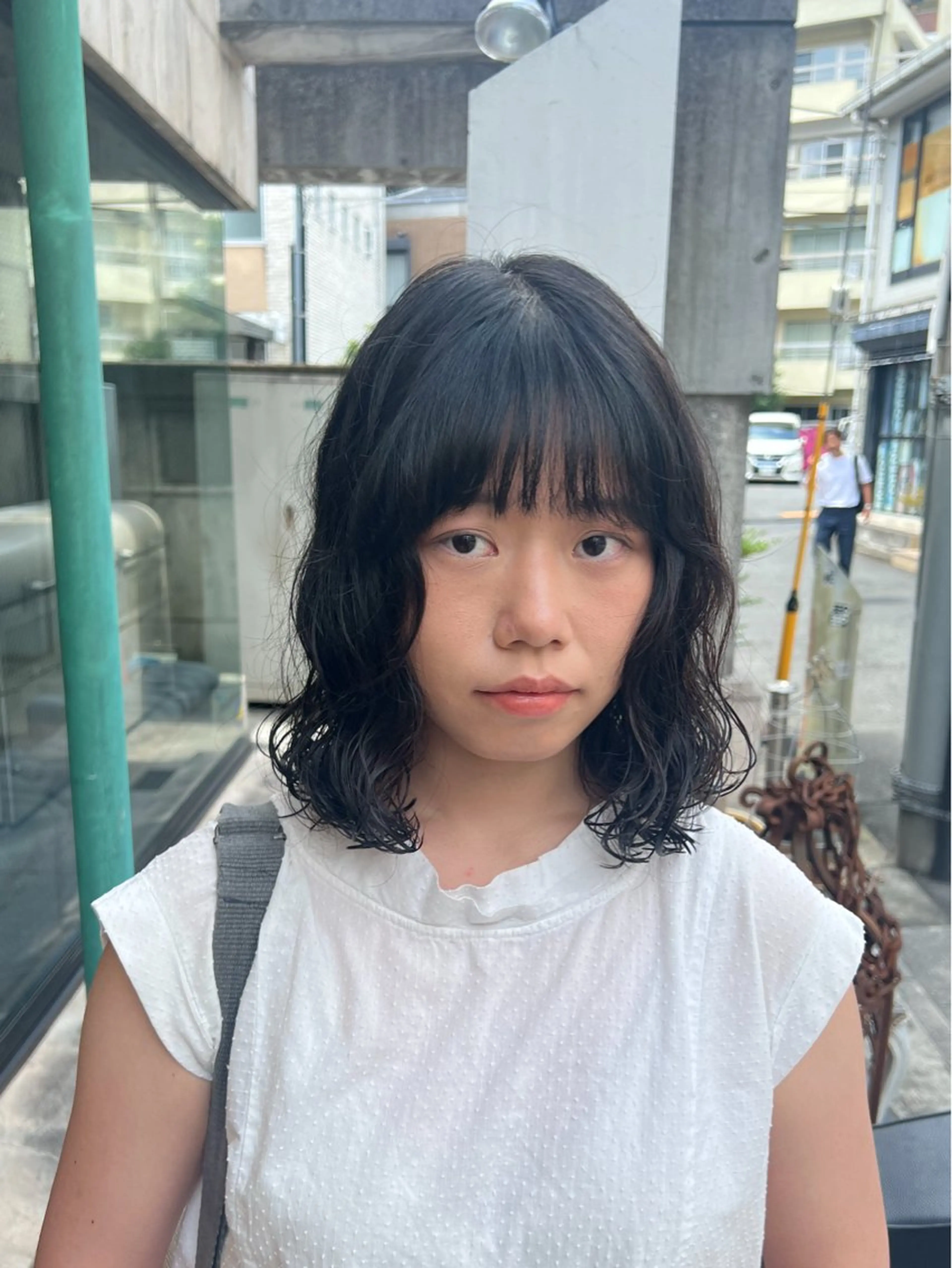 ミディアム パーマ ヘアアレンジ カット パーマ トリートメント 透明感/艶髪矯正 🪐takushiのヘアスタイル