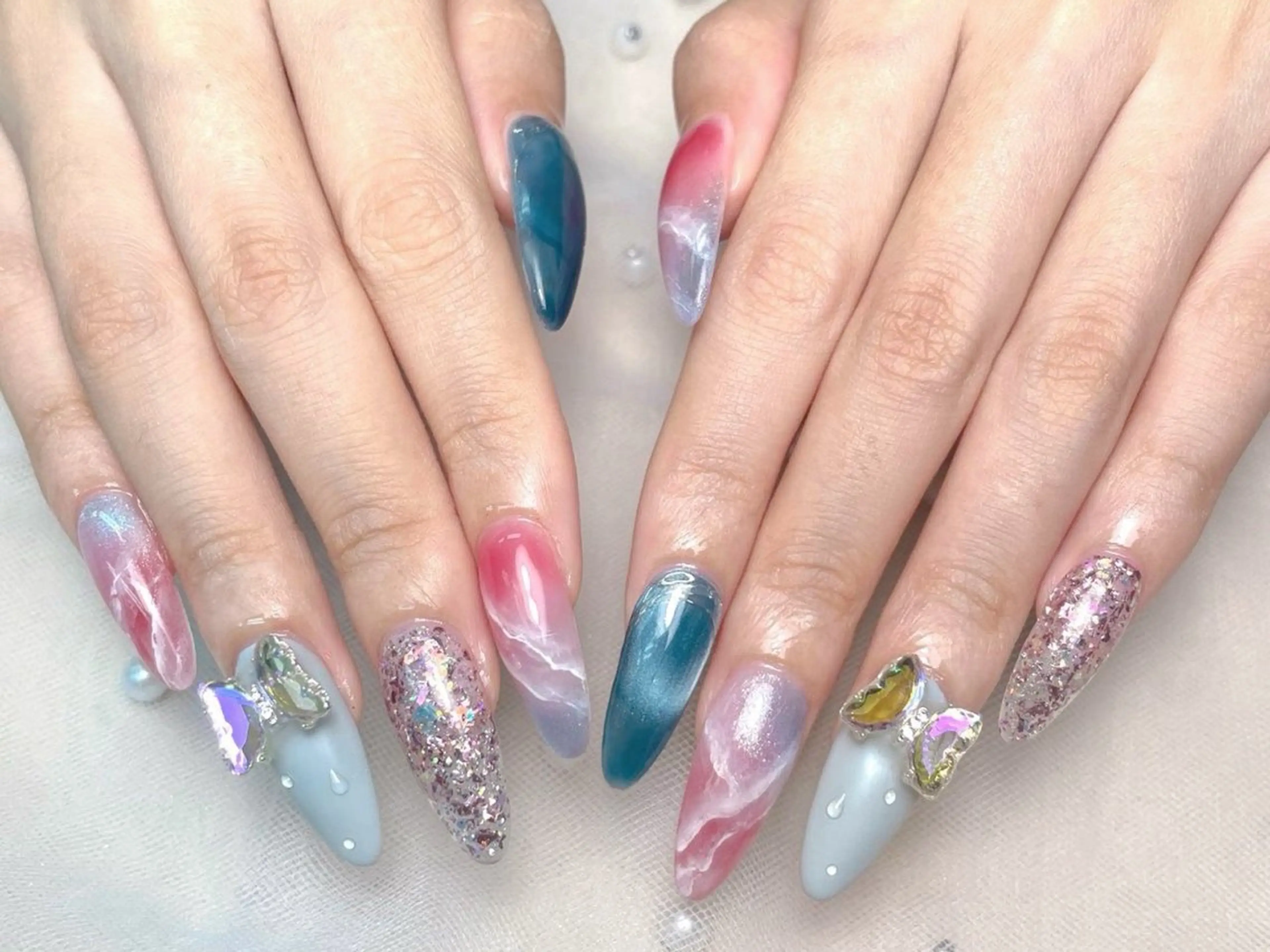 ネイル スカルプネイル lucky nail 歌舞伎町のネイルデザイン