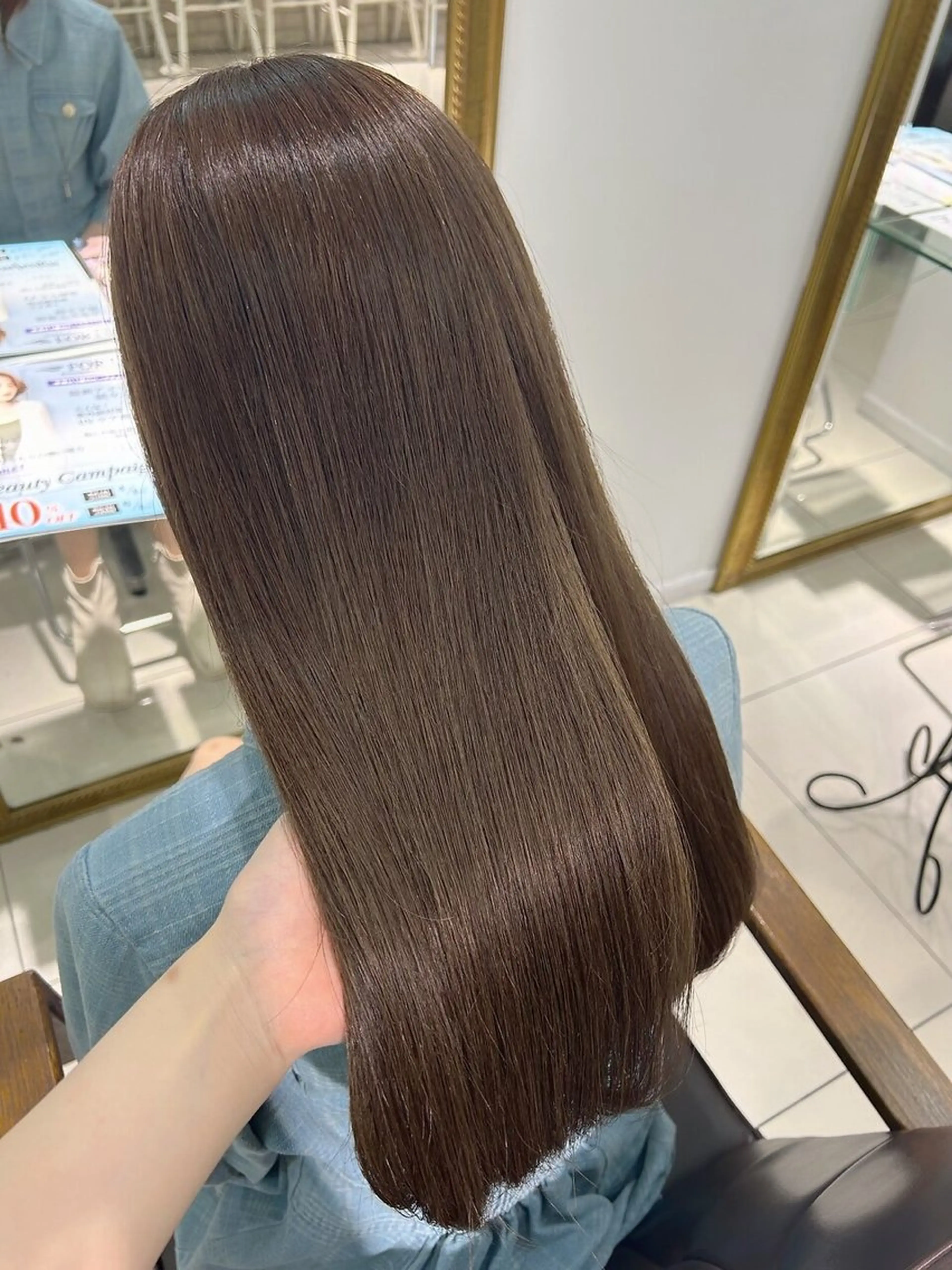 ロング カラー ブラウンカラー ヘアカラー トリートメント 岡田真瑞🍒🤍 透明感カラー/暖色のヘアスタイル