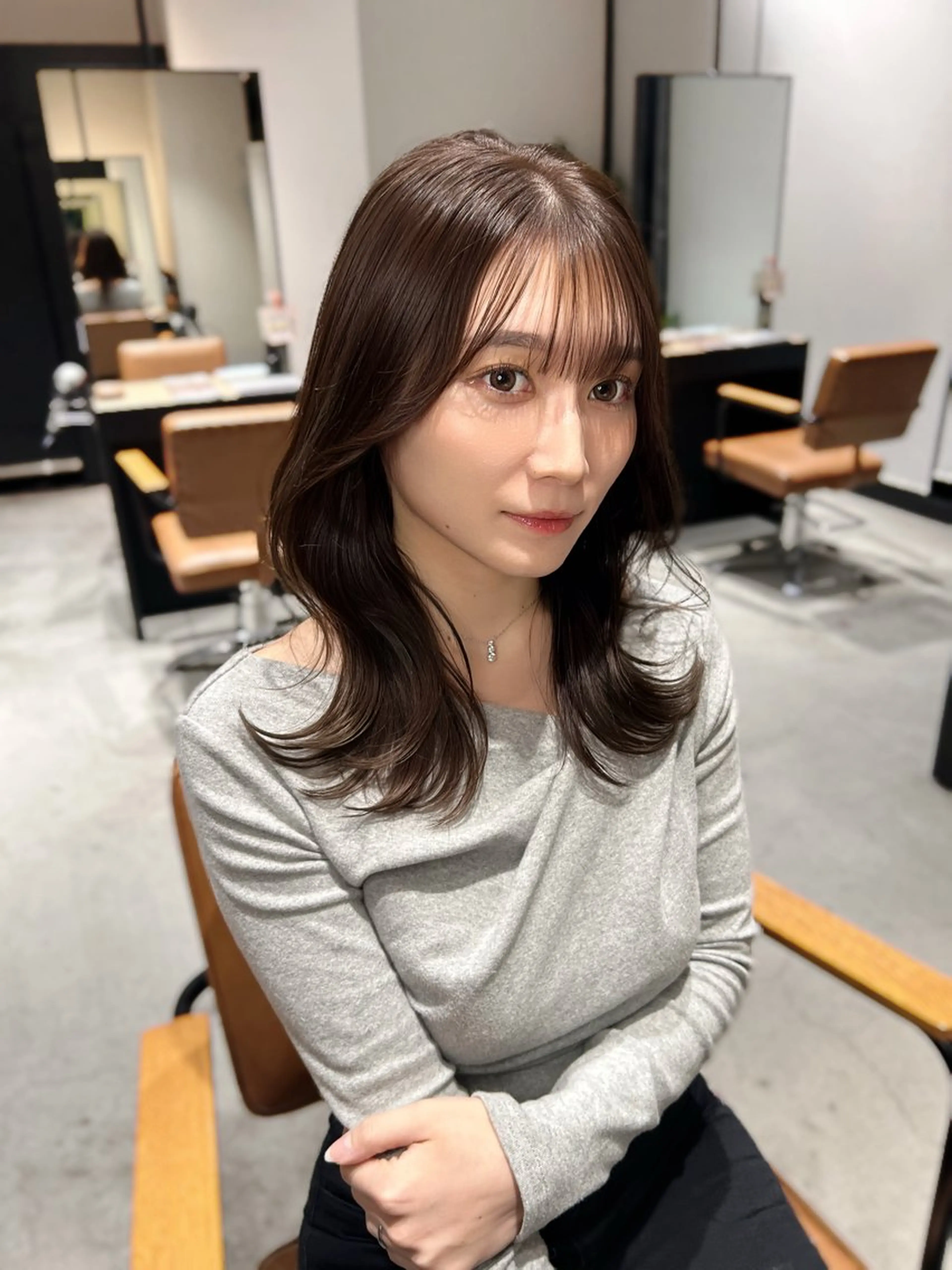ミディアム 奥田 蓮のヘアスタイル