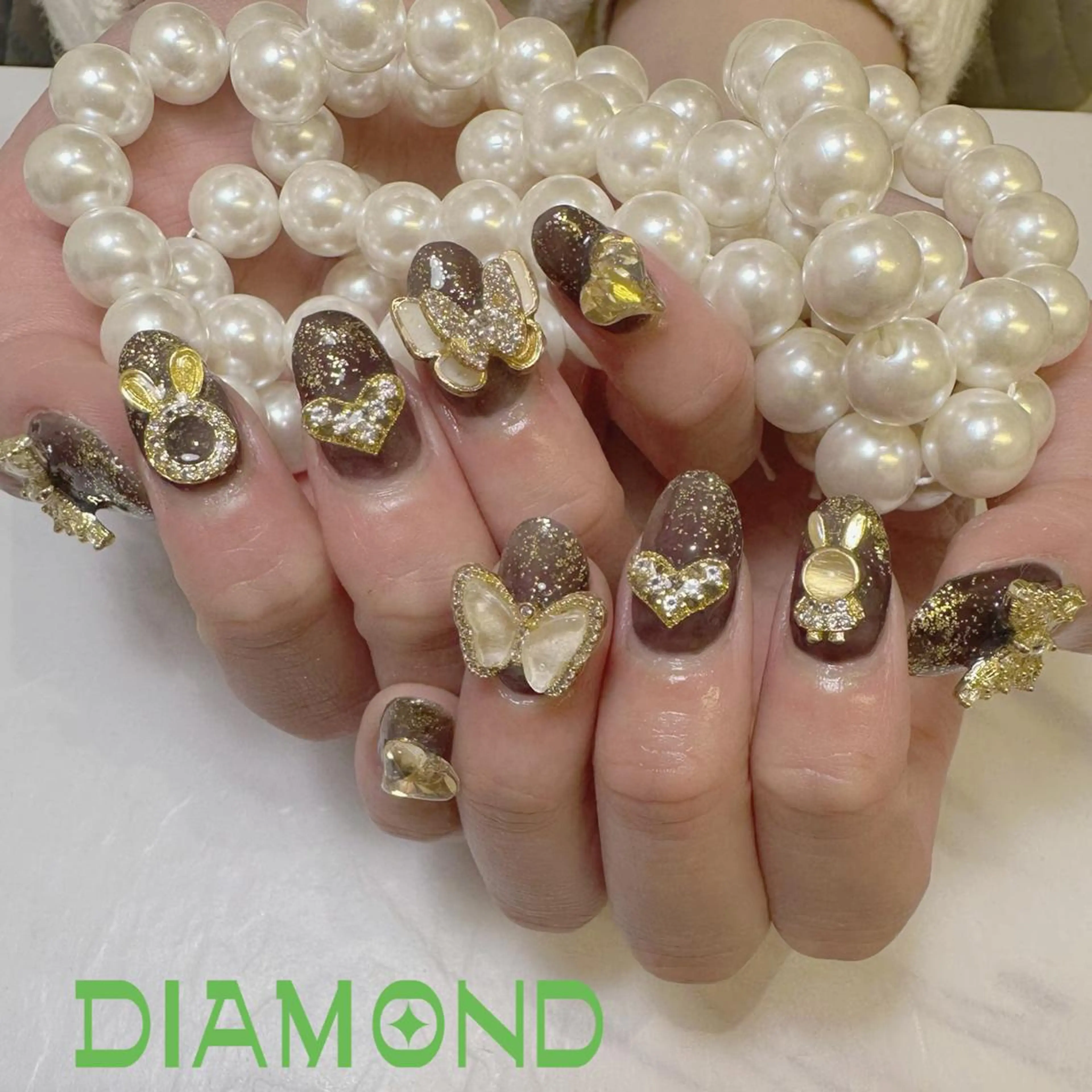 ネイル ゴージャス 持ち込み スカルプネイル ハンドネイル DIAMOND 💦のネイルデザイン