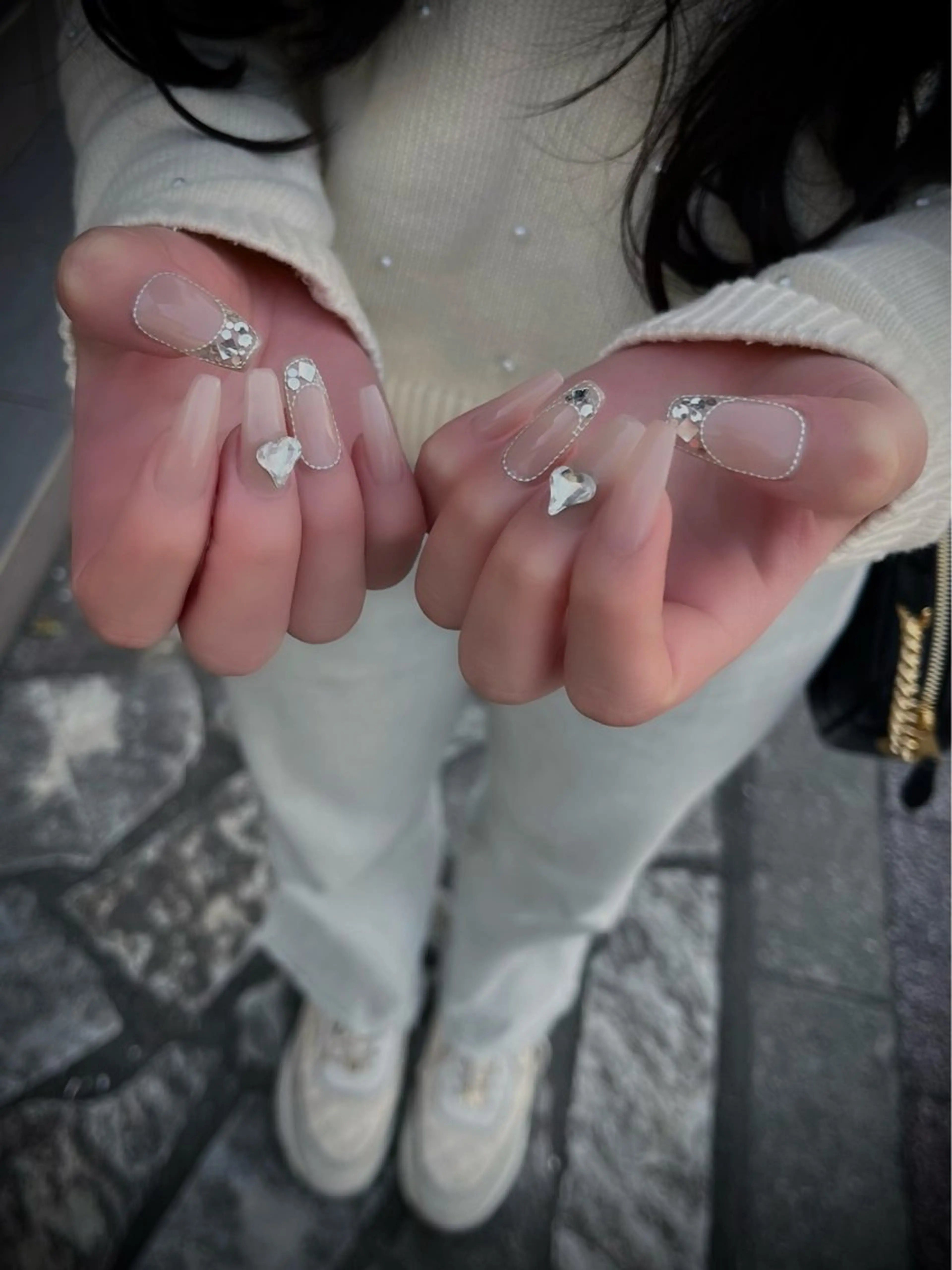 ネイル キラキラネイル マグネットネイル ワンカラーネイル スカルプネイル ワンホンネイル nine.🦋 YUKOのネイルデザイン