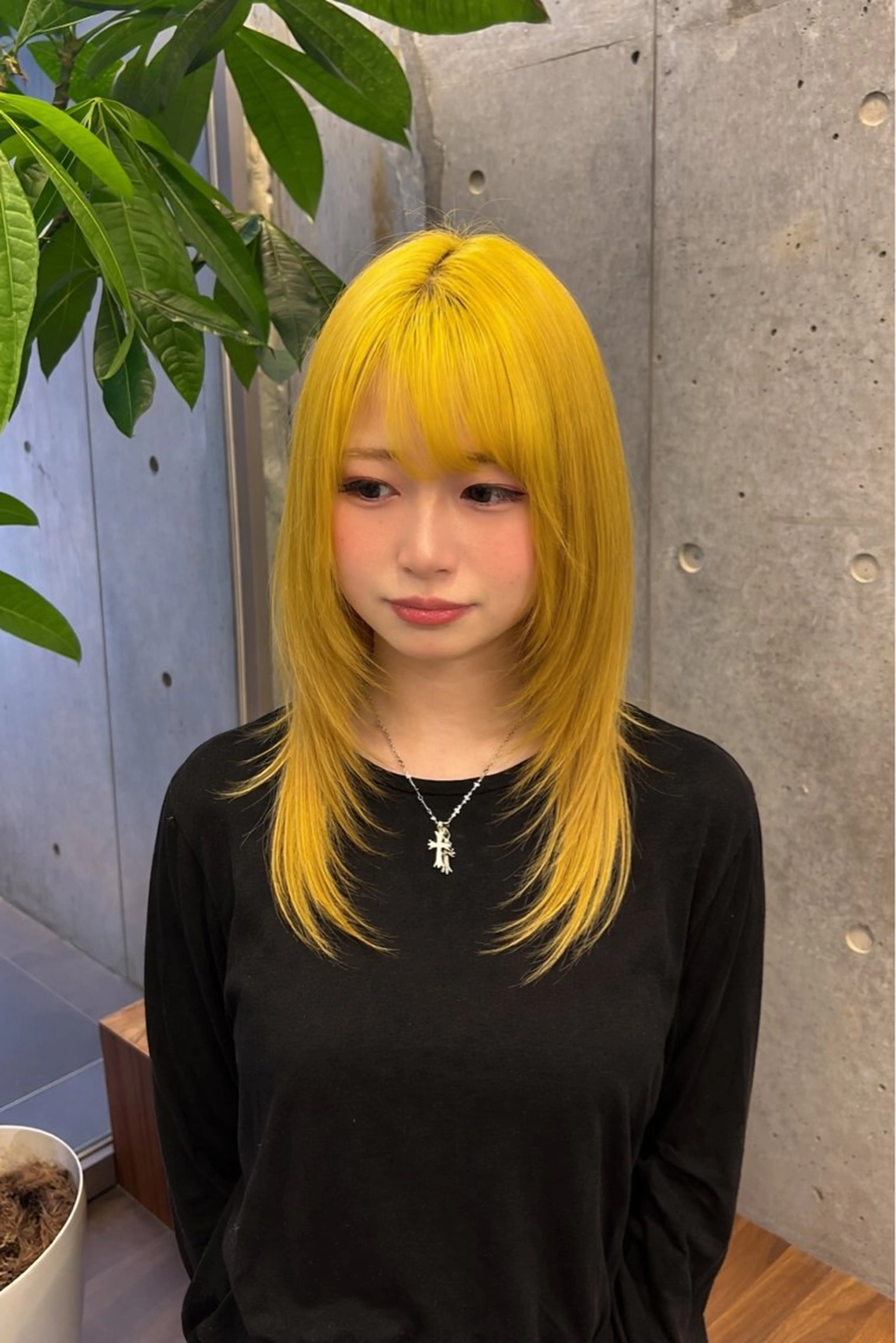 カラー ヘアカラー トリートメント ブリーチカラー×艶 🍨mihoのヘアスタイル