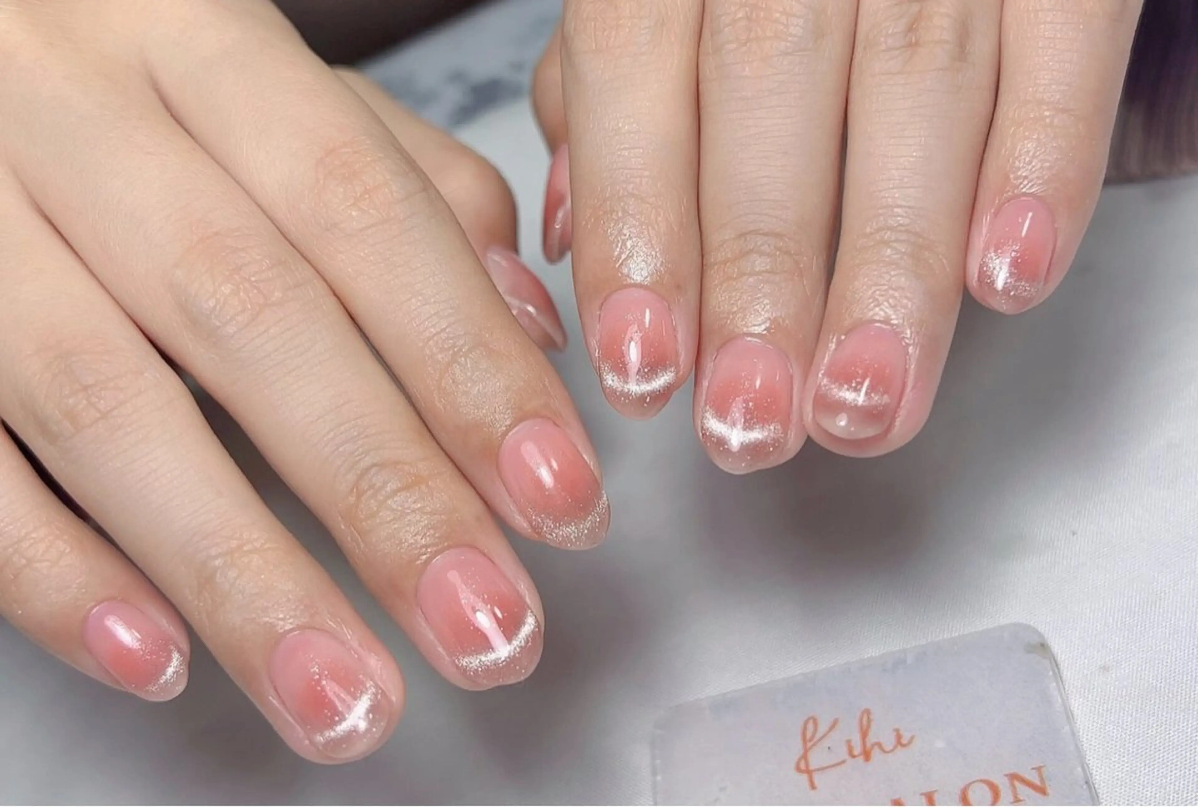 ネイル アートネイル フレンチネイル ジェルネイル グラデーション 韓国ネイル ハンドネイル 久保田 マリコのネイルデザイン