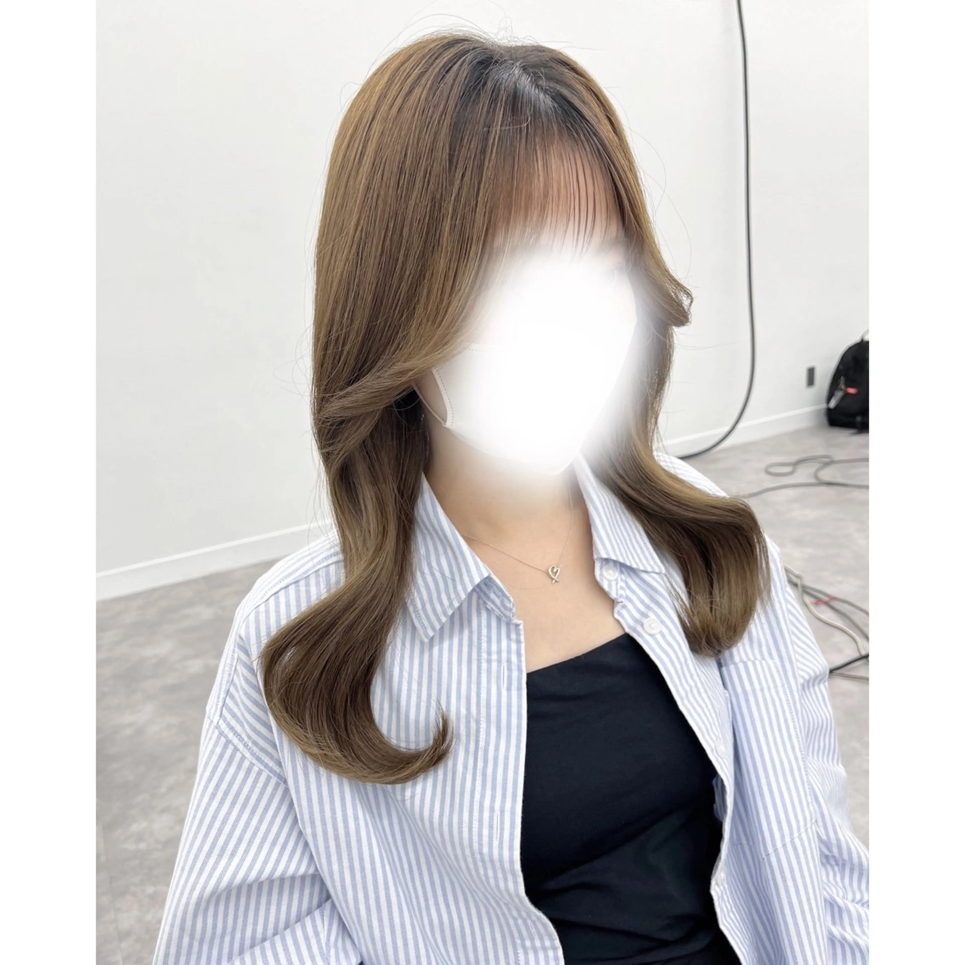 ロング カラー ヘアアレンジ 韓国ヘア 🎀中川綾乃🎀のヘアスタイル