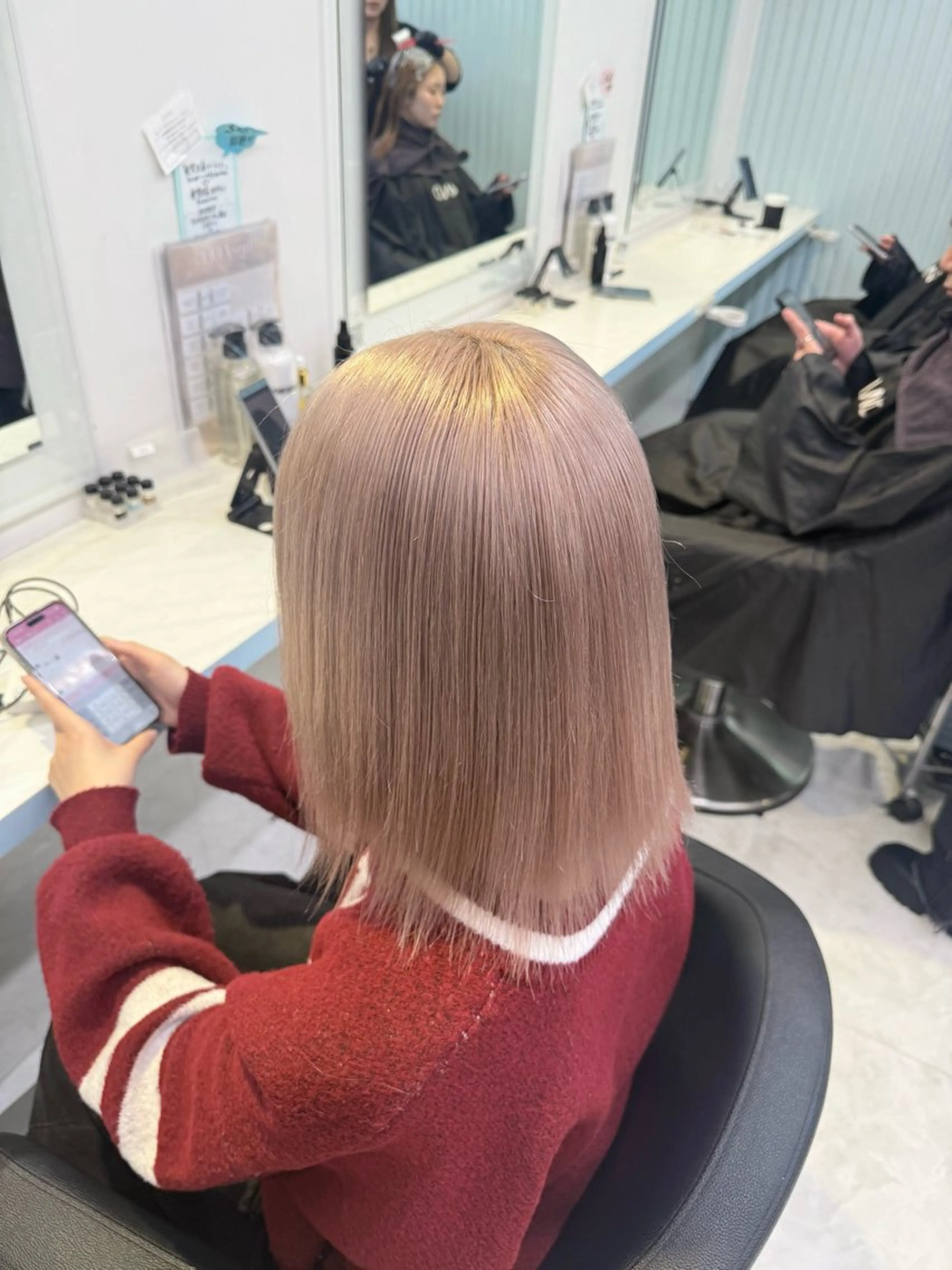 ロング カラー ハイトーン/韓国 レイヤー/るか🎀のヘアスタイル