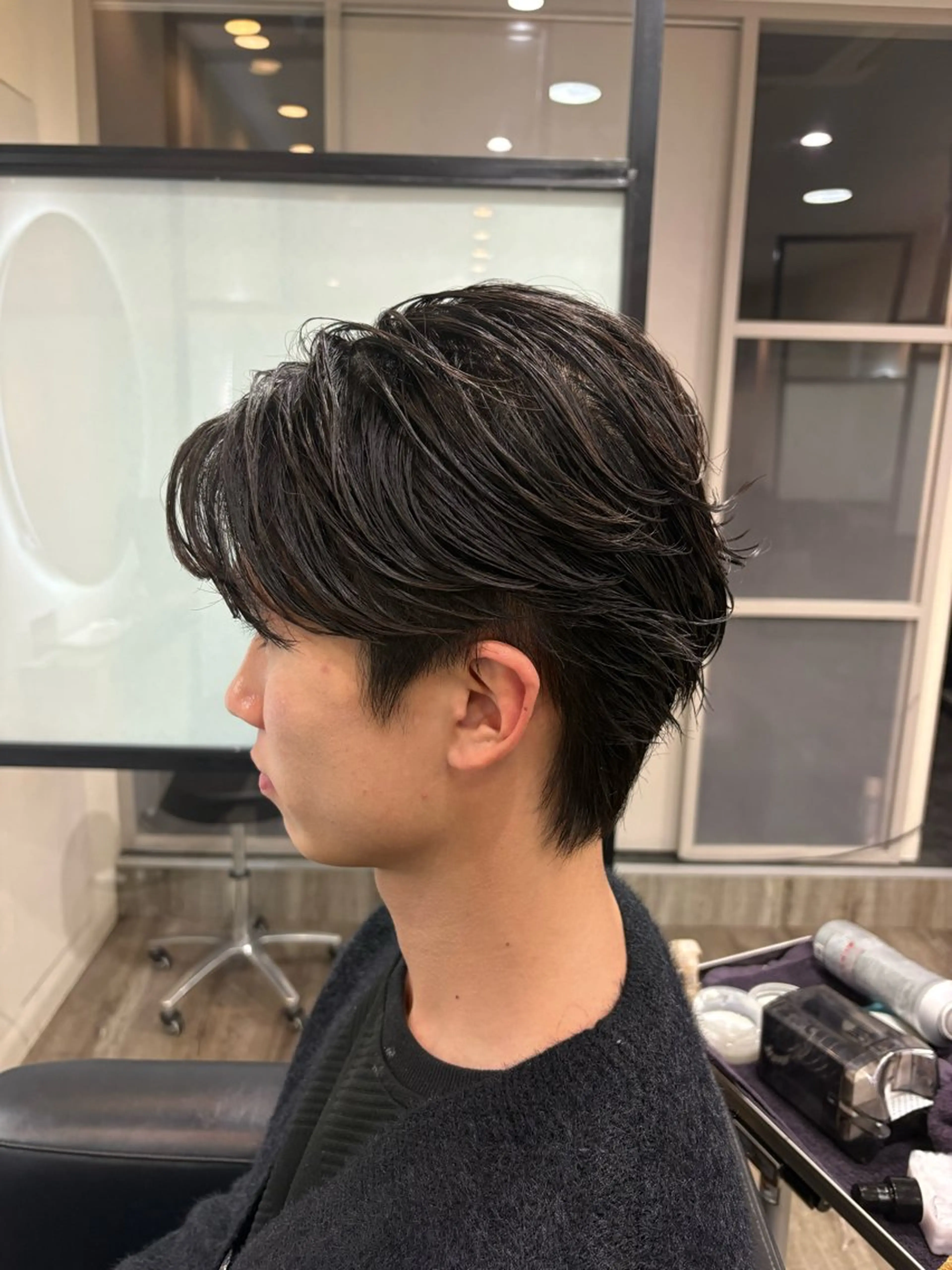 パーマ メンズ フェザーパーマ メンズパーマ 樅木 恒毅のヘアスタイル