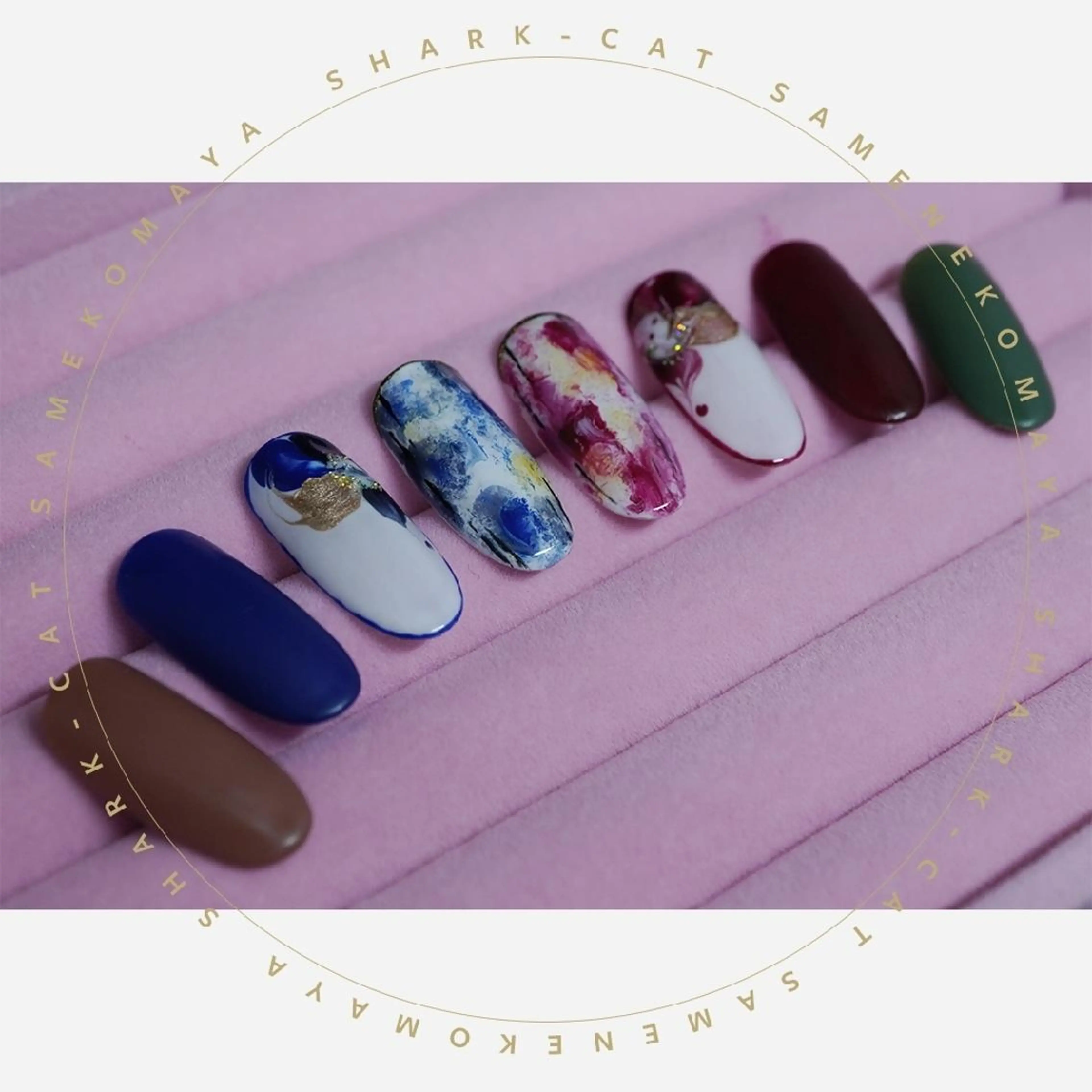 ネイル サメ猫 マーヤのネイルデザイン