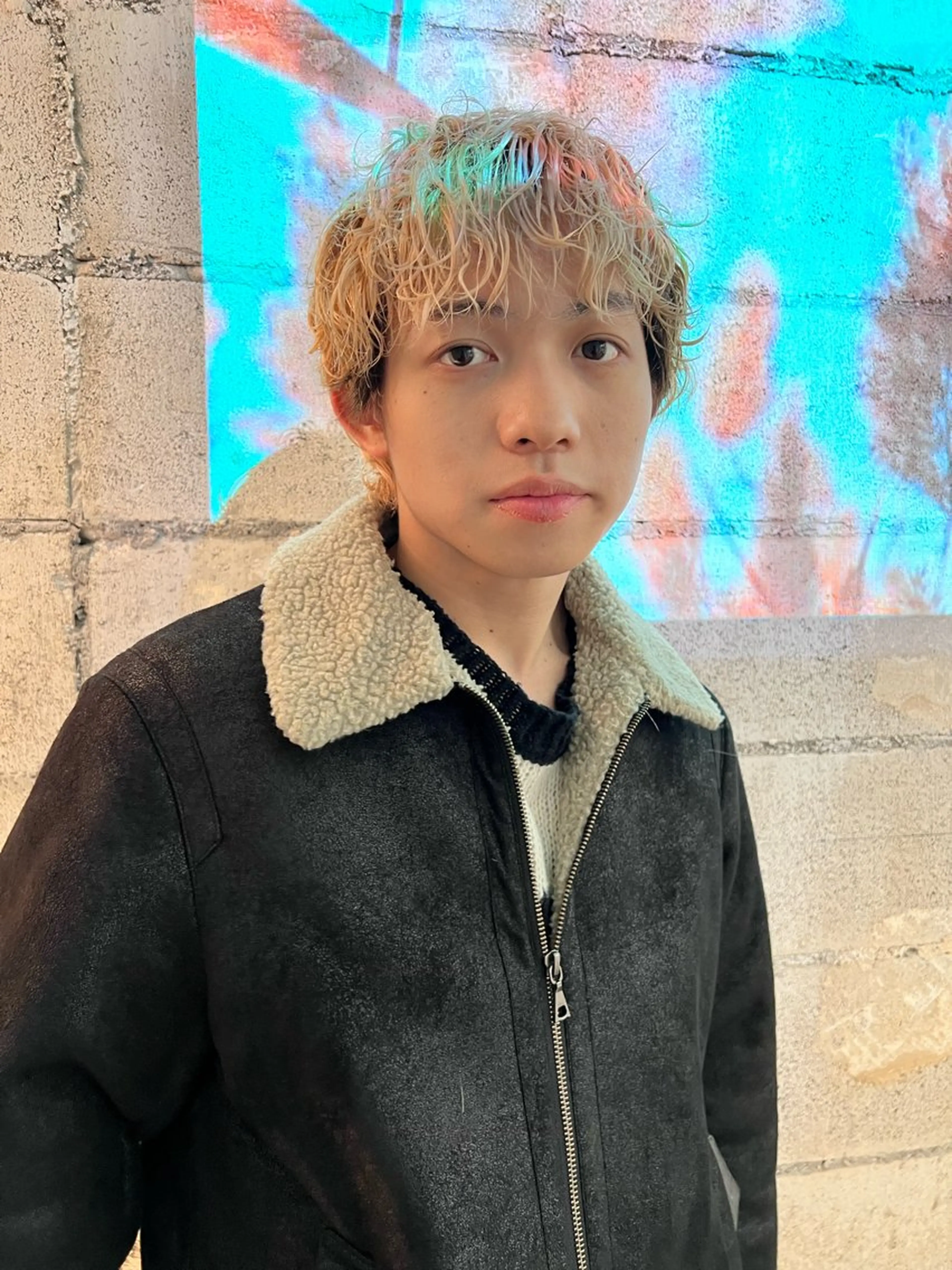 ショート パーマ メンズ メンズブリーチ メンズパーマ カット haco＋所属・圧倒的デザイン力 店長🎨RENAのヘアスタイル