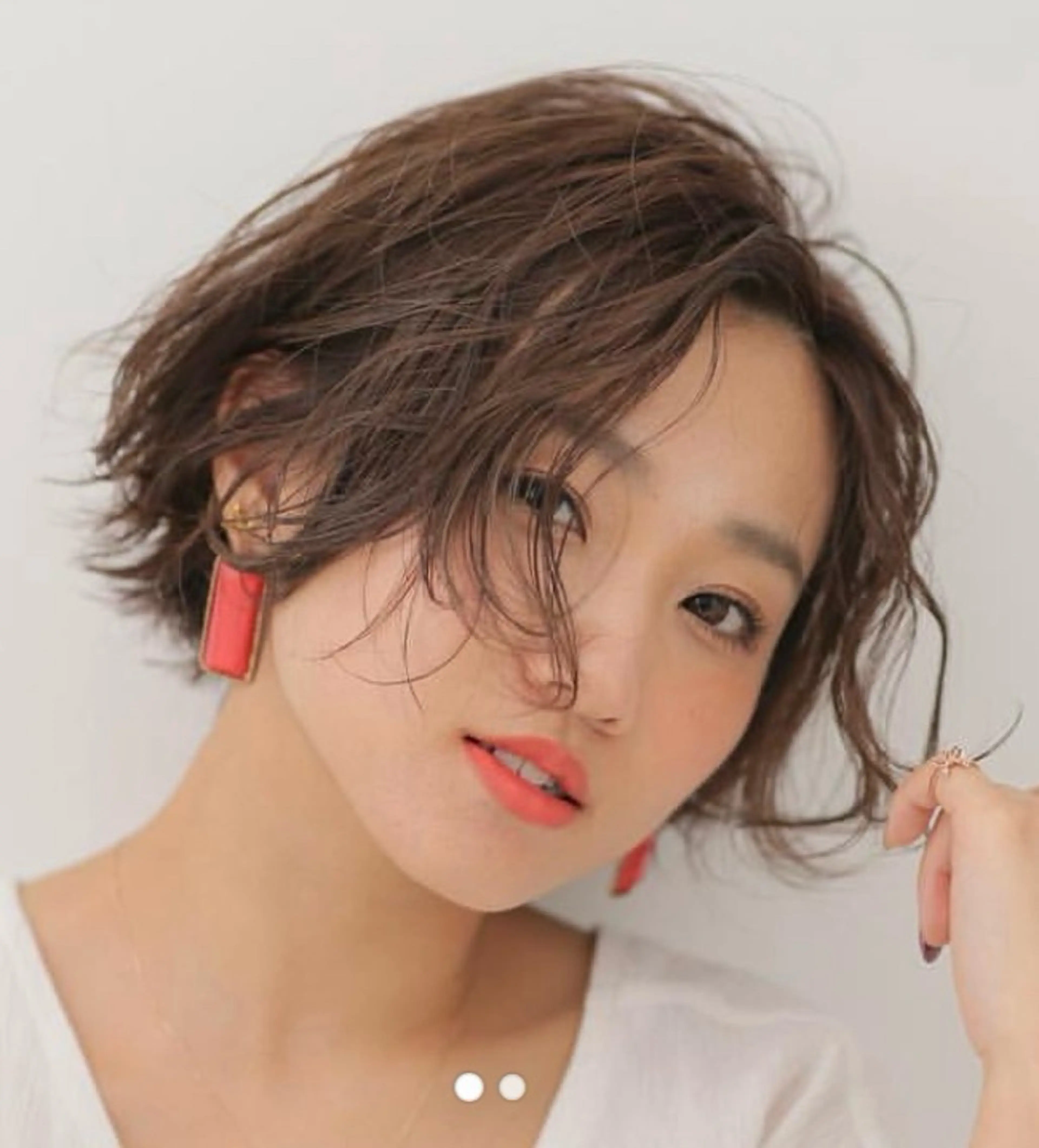 ショート パーマ カット パーマ トリートメント Ripps長居所属・メテオ ／ヘアカラー 西川菜実のヘアスタイル