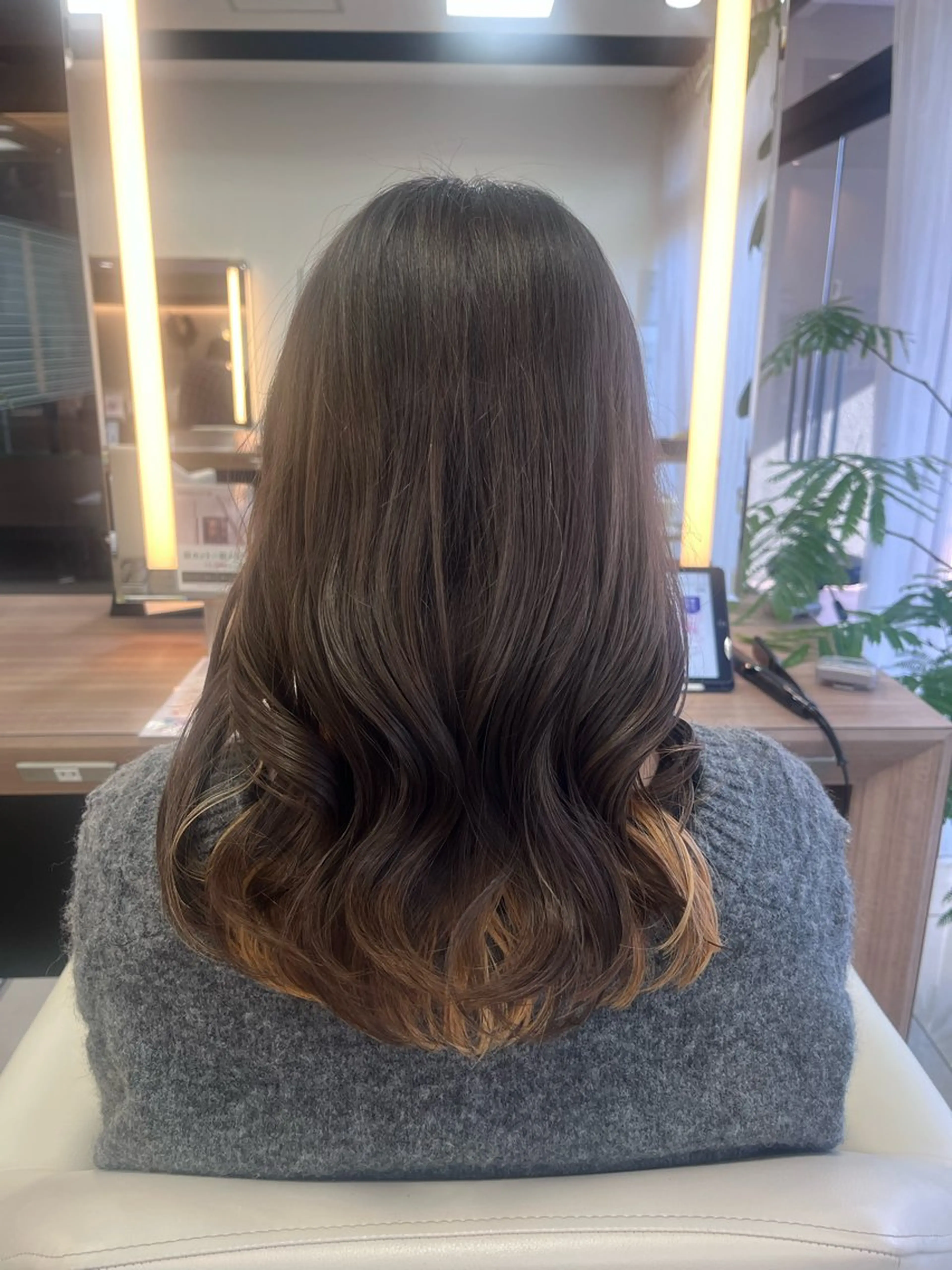 セミロング ヘアセット ブリーチなしWカラー 暖色カラー/mayuのヘアスタイル