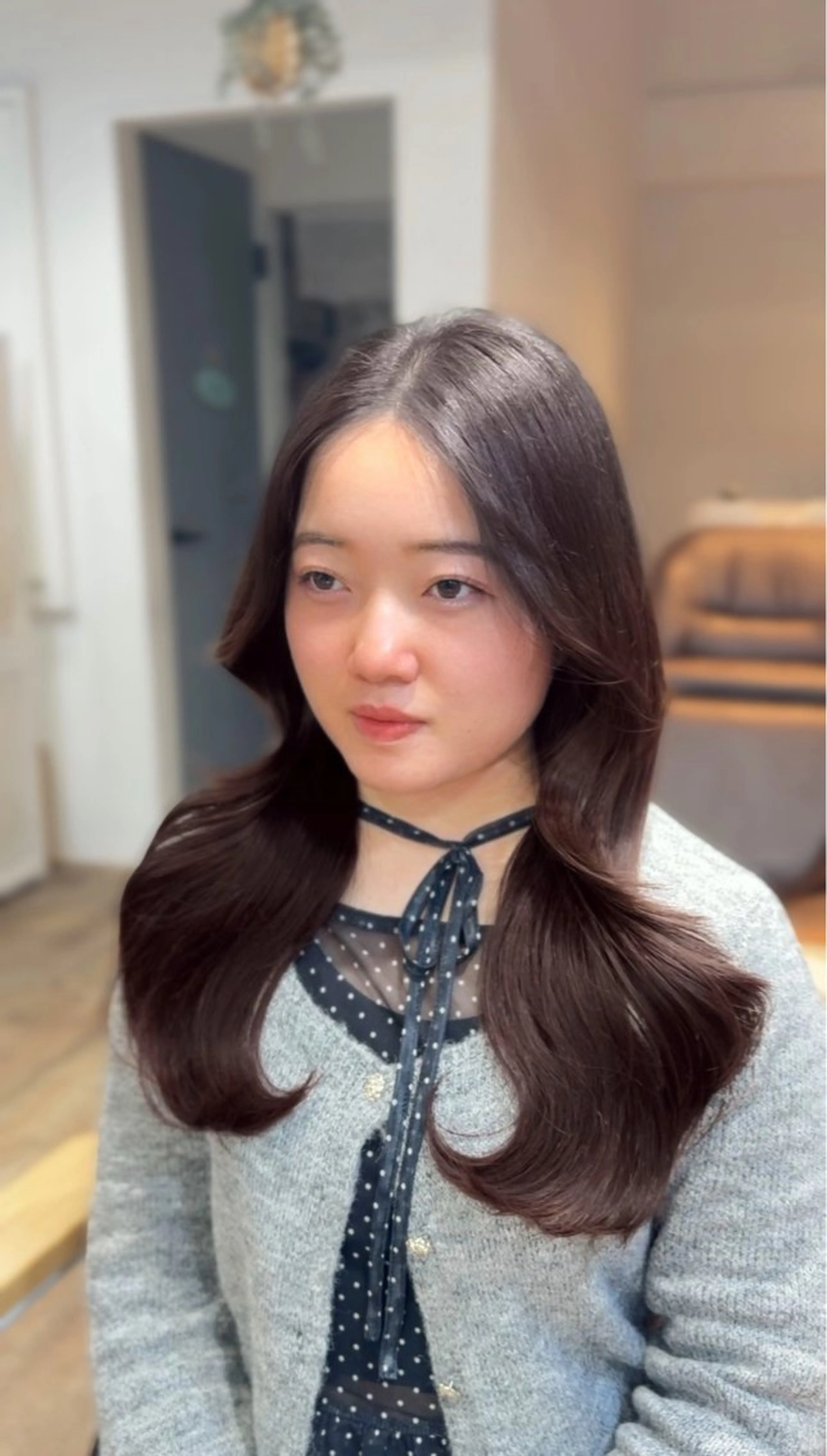 ロング カラー カット honoka/レイヤ ー/艶感カラー/韓国のヘアスタイル