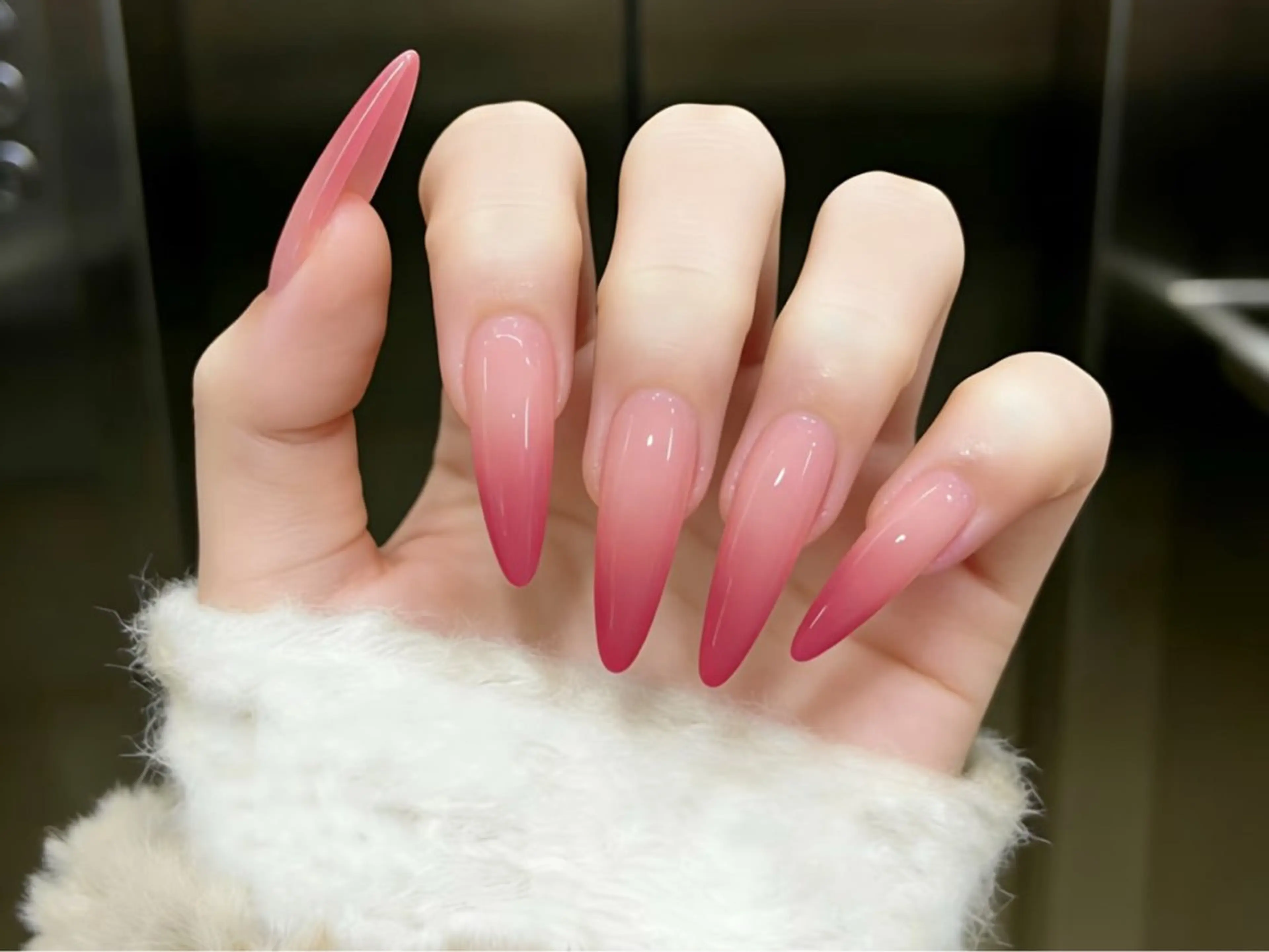 ネイル アートネイル オーロラネイル チークネイル フレンチネイル ガラスフレンチ ハンドネイル 🎀🎀YooLi Nail Salonのネイルデザイン