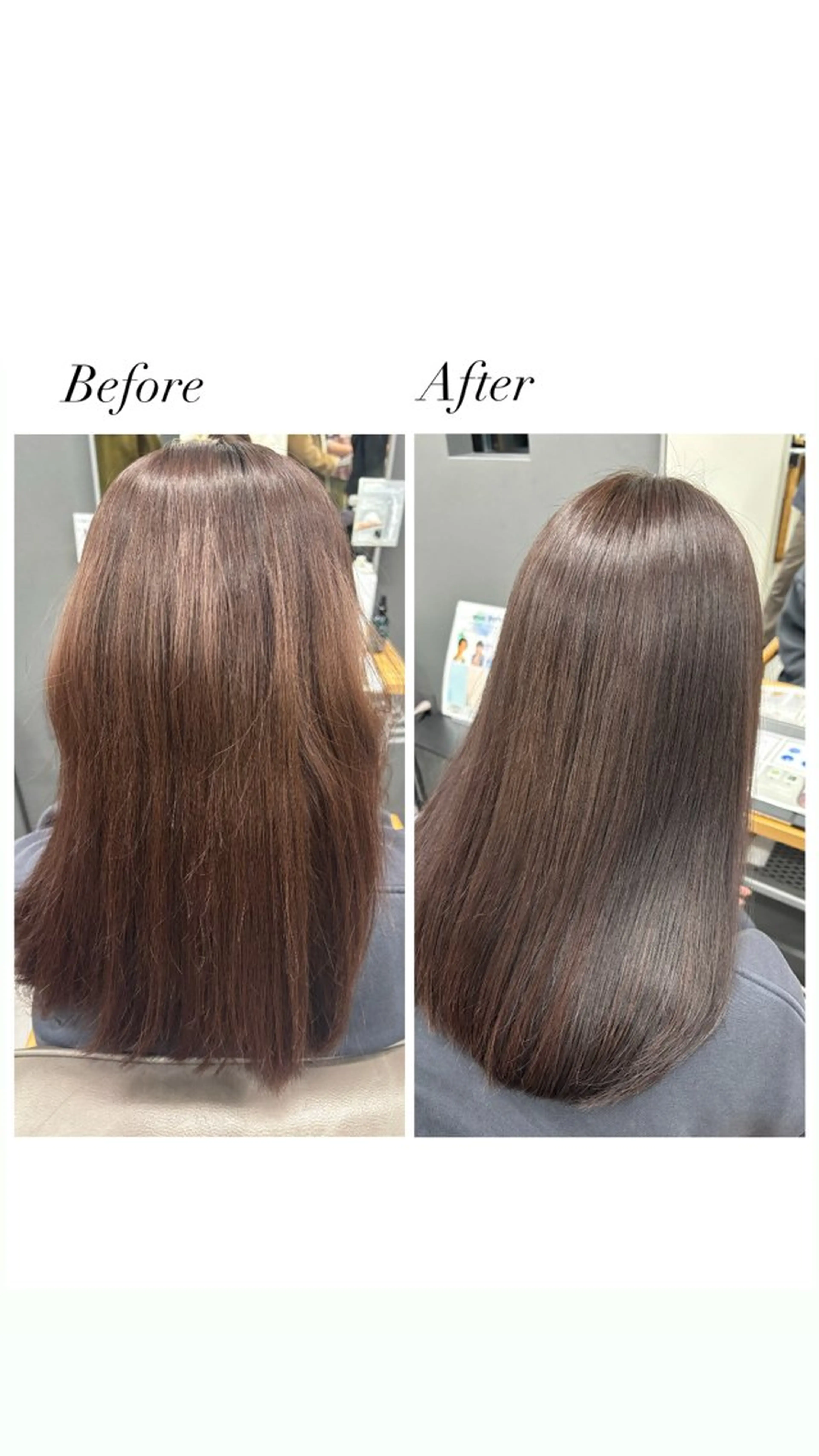 ロング 縮毛矯正 ルプラボウ あいか 韓国ヘア/艶髪のヘアスタイル