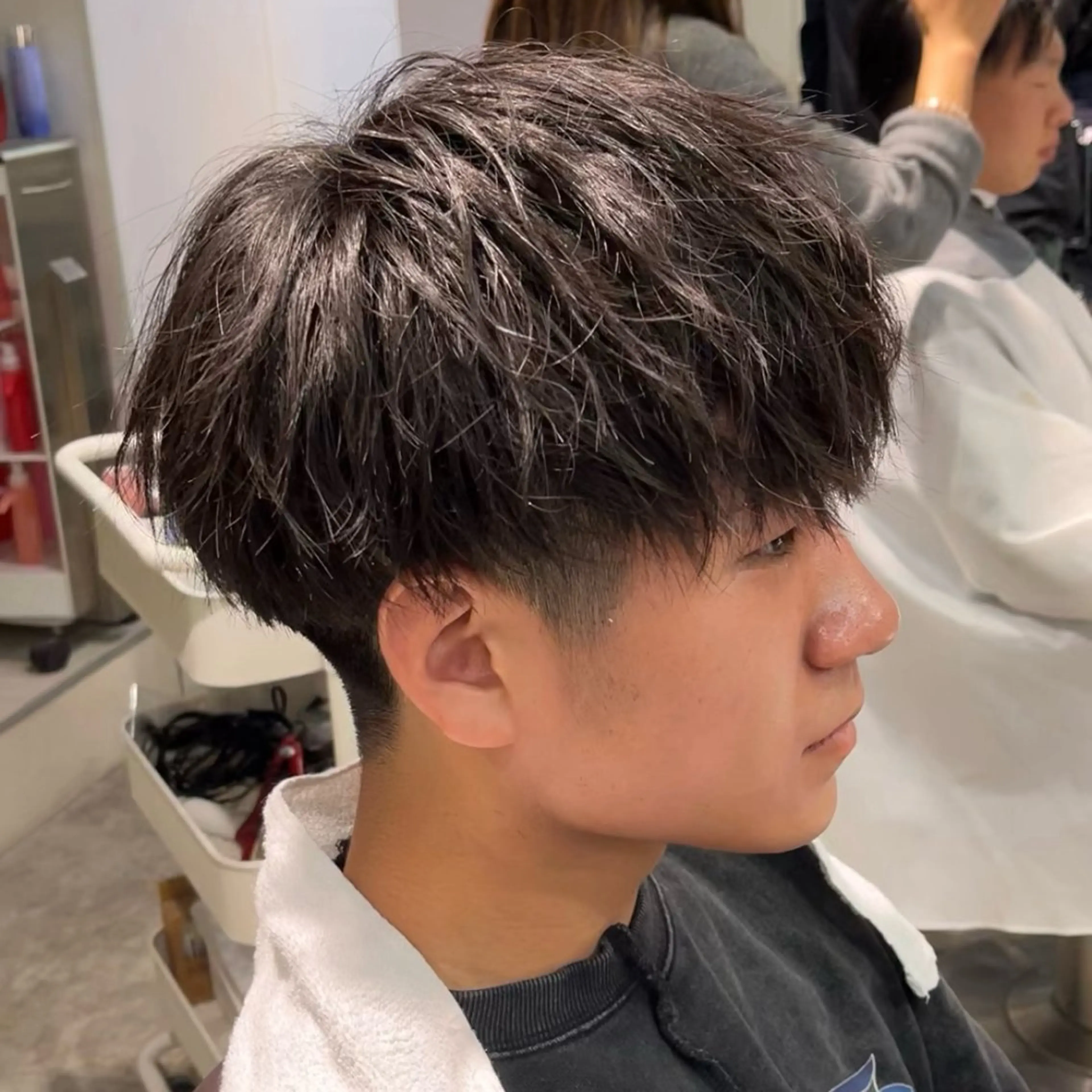 メンズ マッシュ フェザーパーマ🌙 毛流れ yuzukiのヘアスタイル