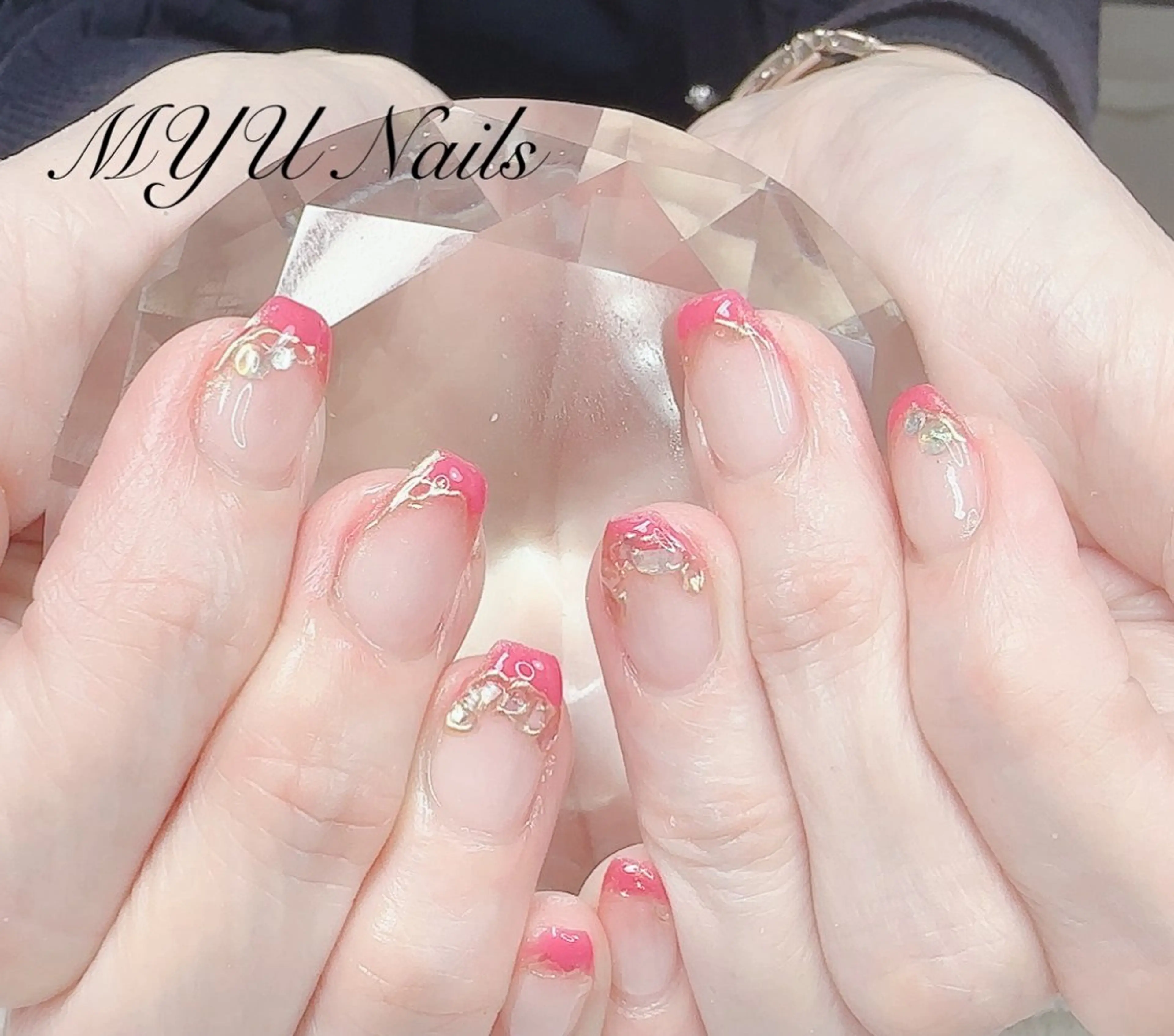 ネイル フレンチネイル ジェルネイル ミラーネイル ハンドネイル MYU Nails所属・MYU Nailsのネイルデザイン