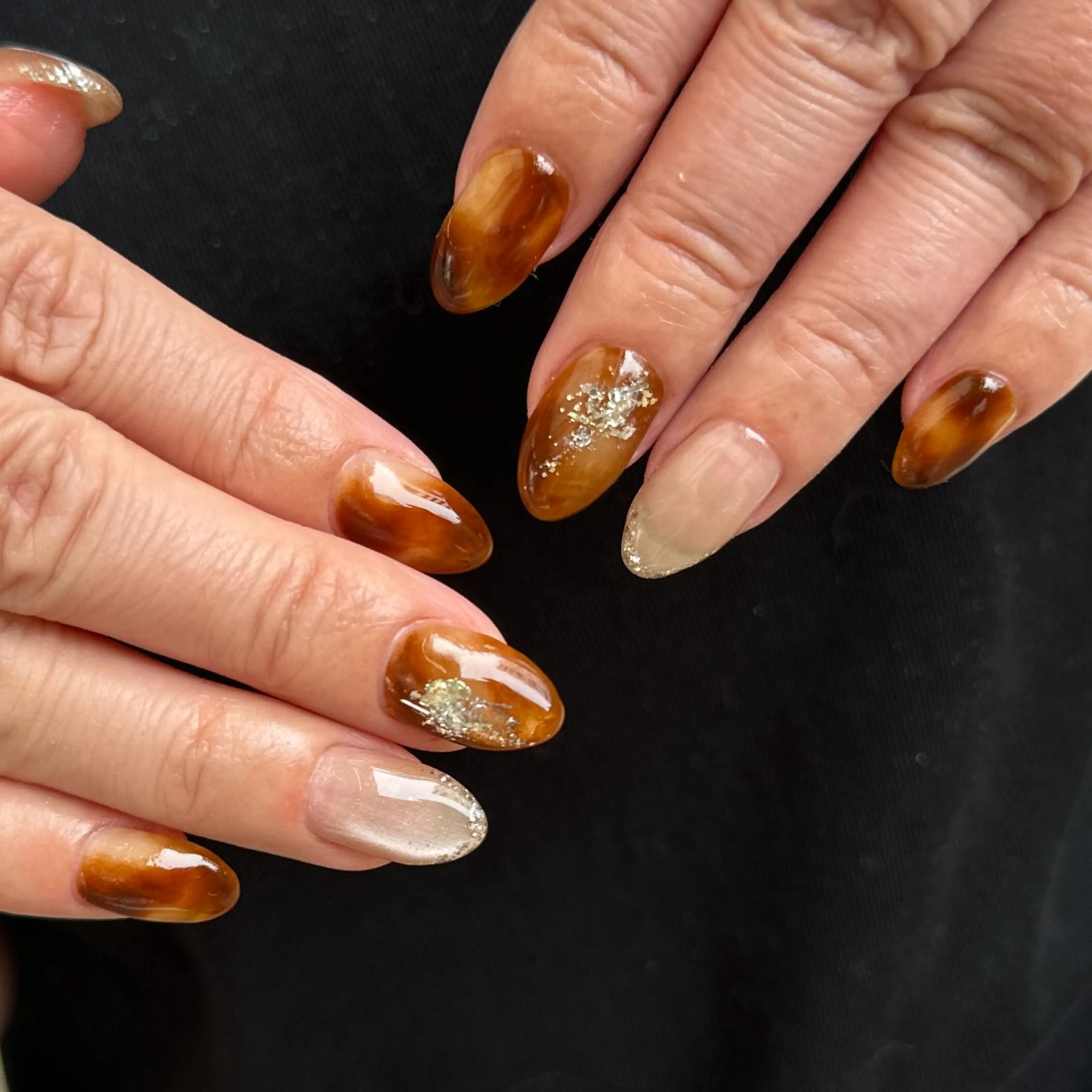 ネイル べっ甲ネイル ハンドネイル nail salon  ∞ mikanal ∞所属・nailsalon ∞ ﾐｶﾅﾙ ∞のネイルデザイン