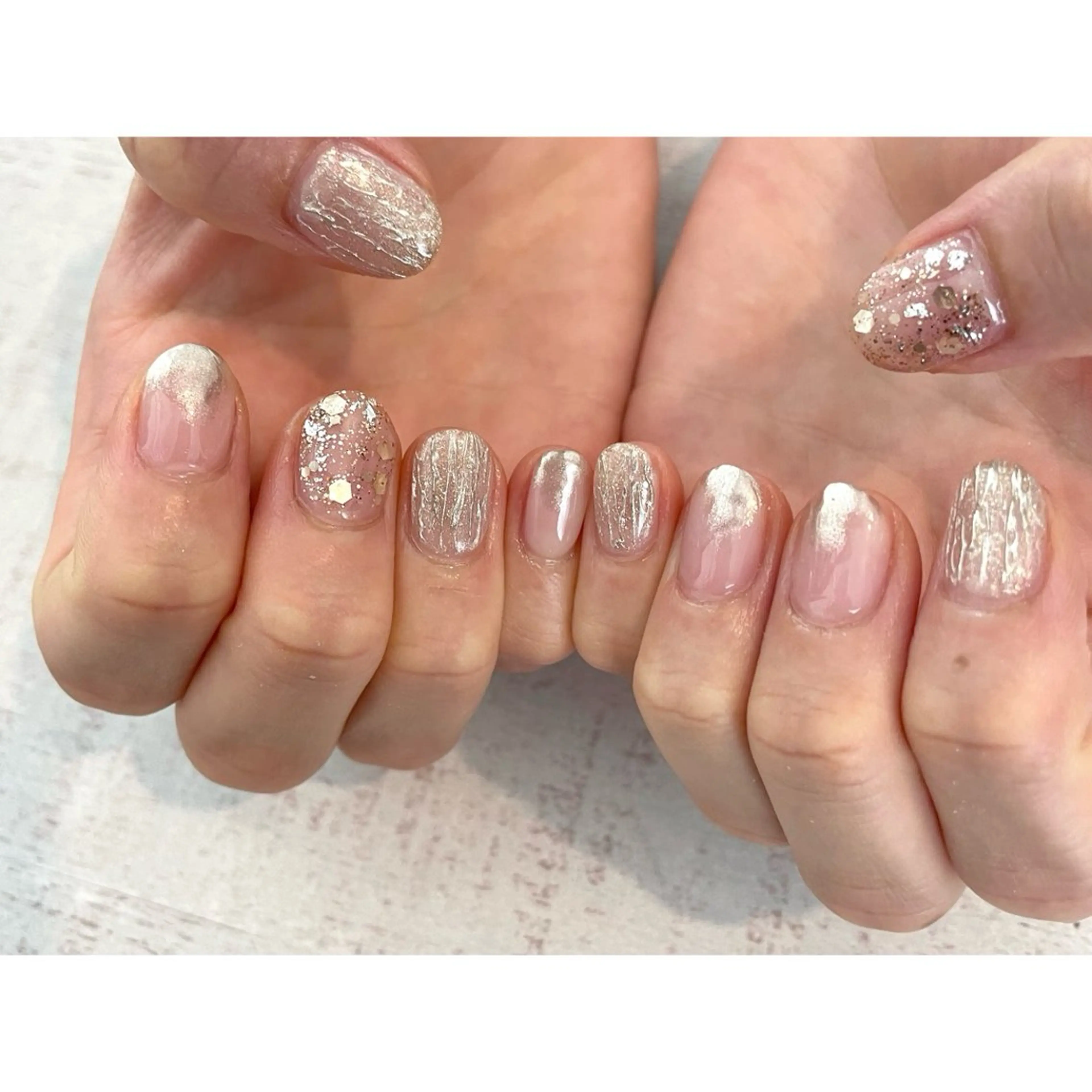 ネイル ハンドネイル 𖡼 yumenoのネイルデザイン