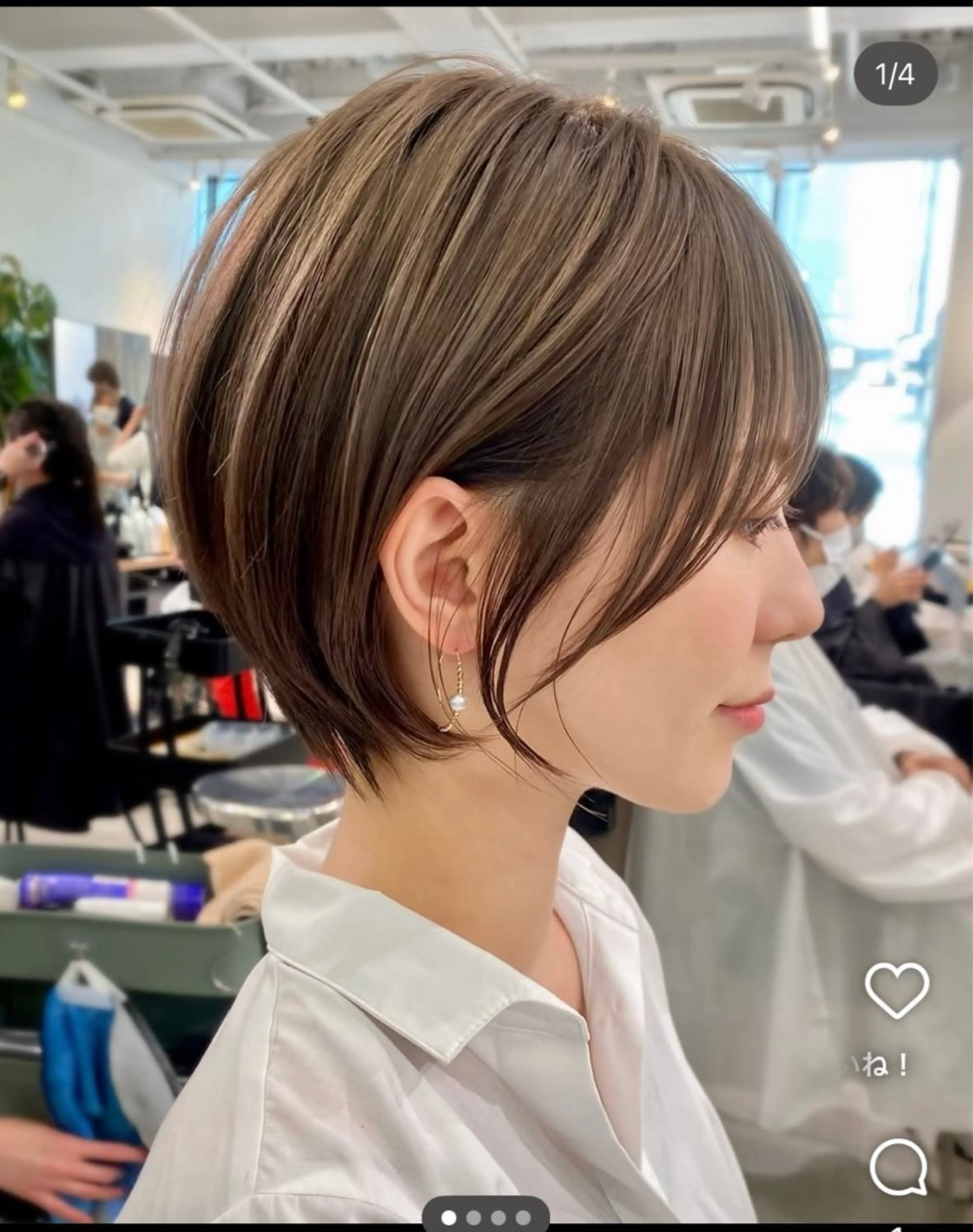 ショート レイヤー小顔ショート 吉田ジョウのヘアスタイル