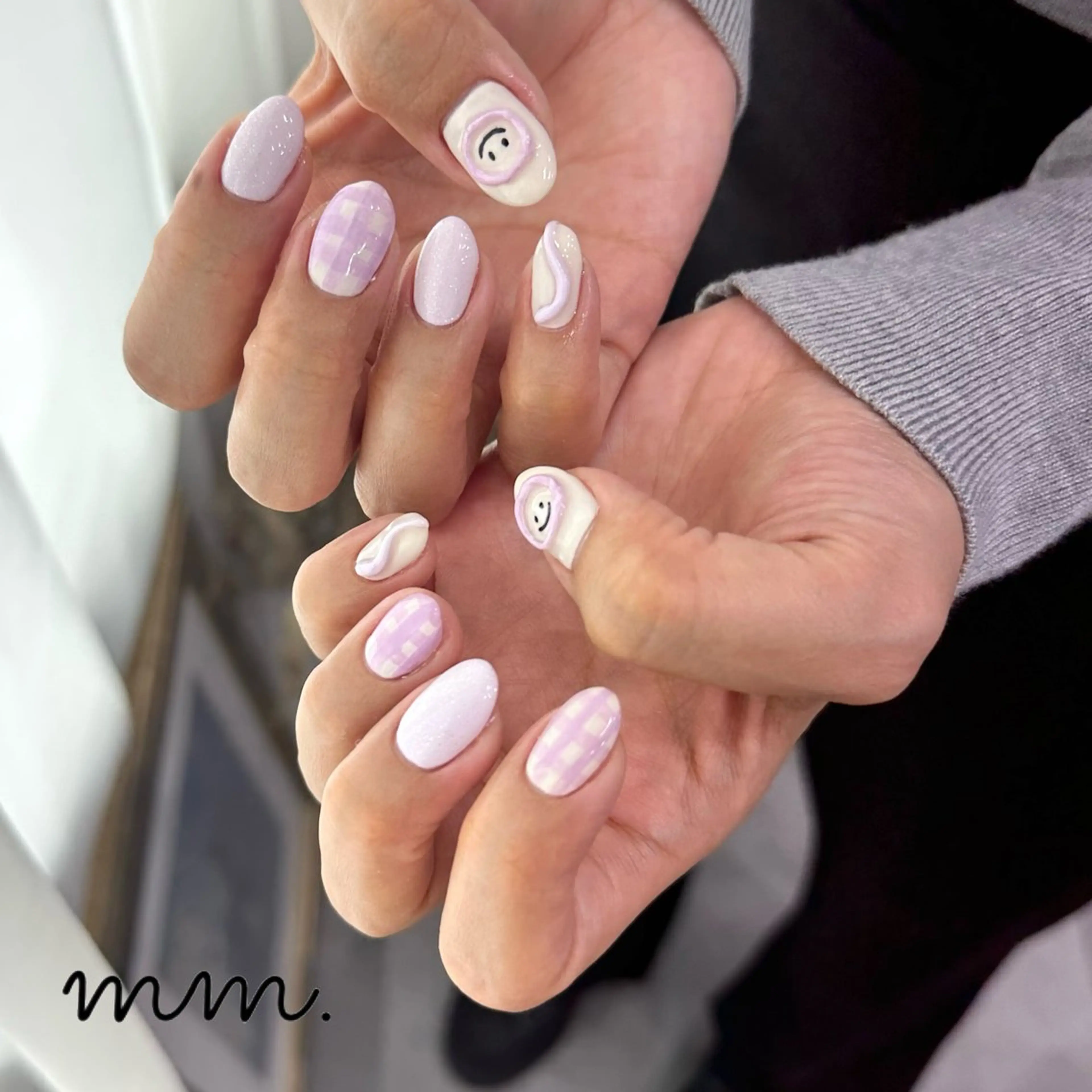 ネイル ハンドネイル 🩷🩵mm.大宮 Riyo🧸🩵🩷のネイルデザイン