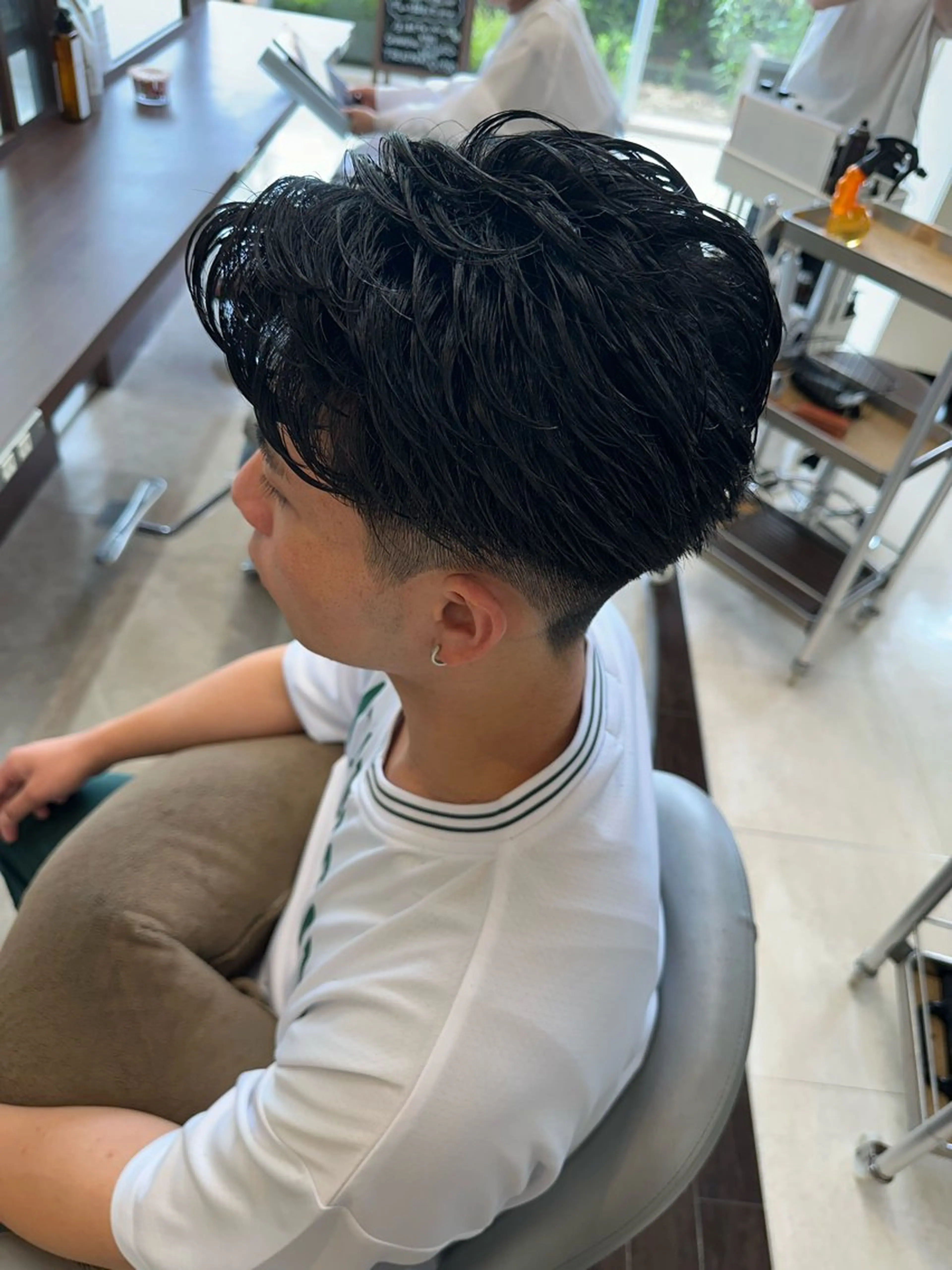 ショート カラー パーマ メンズ メンズパーマ ニュアンスパーマ カット パーマ ヘアセット 毎月230人担当/ メンズヘア/清和武虎のヘアスタイル