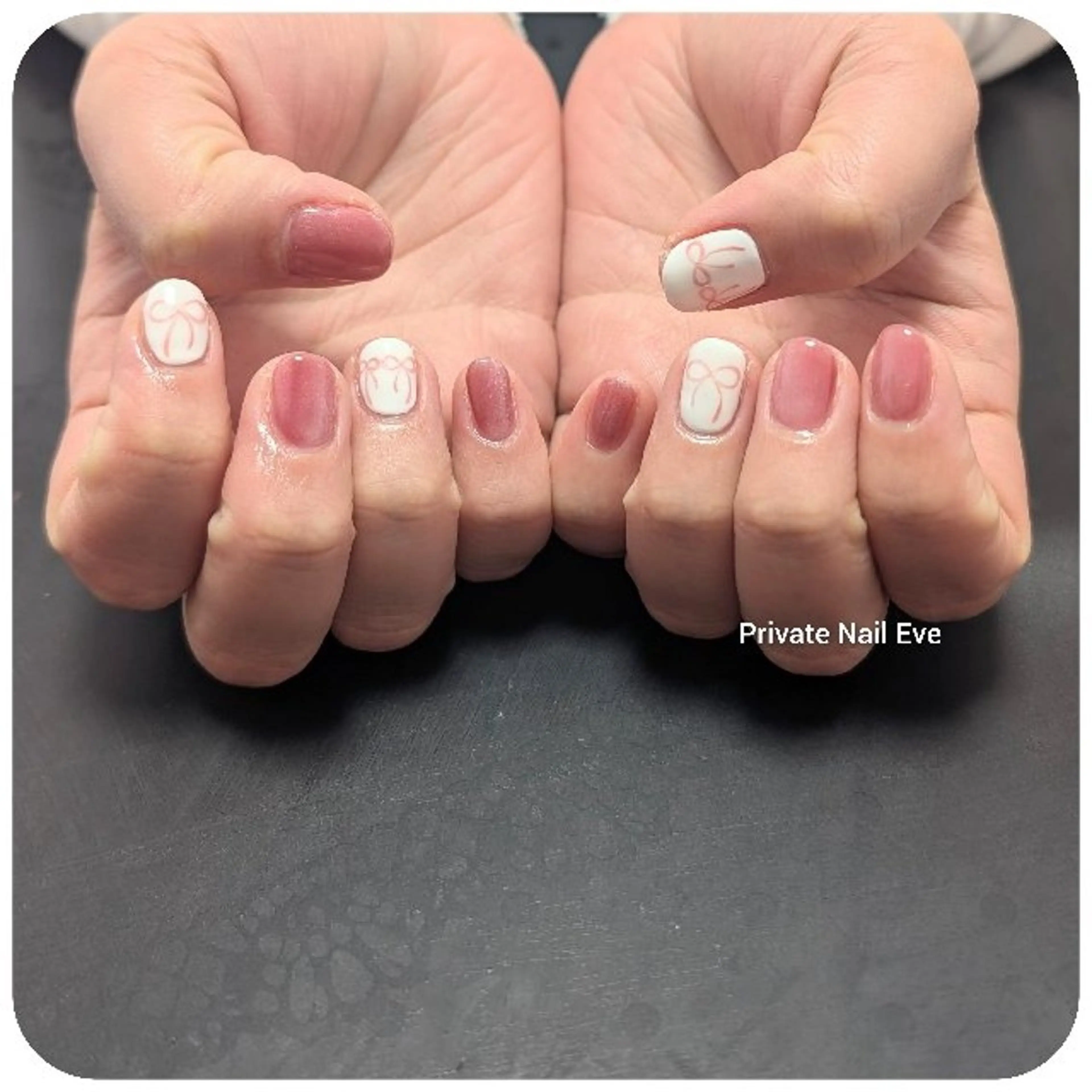 ネイル リボン ハンドネイル ネイル junkoのネイルデザイン