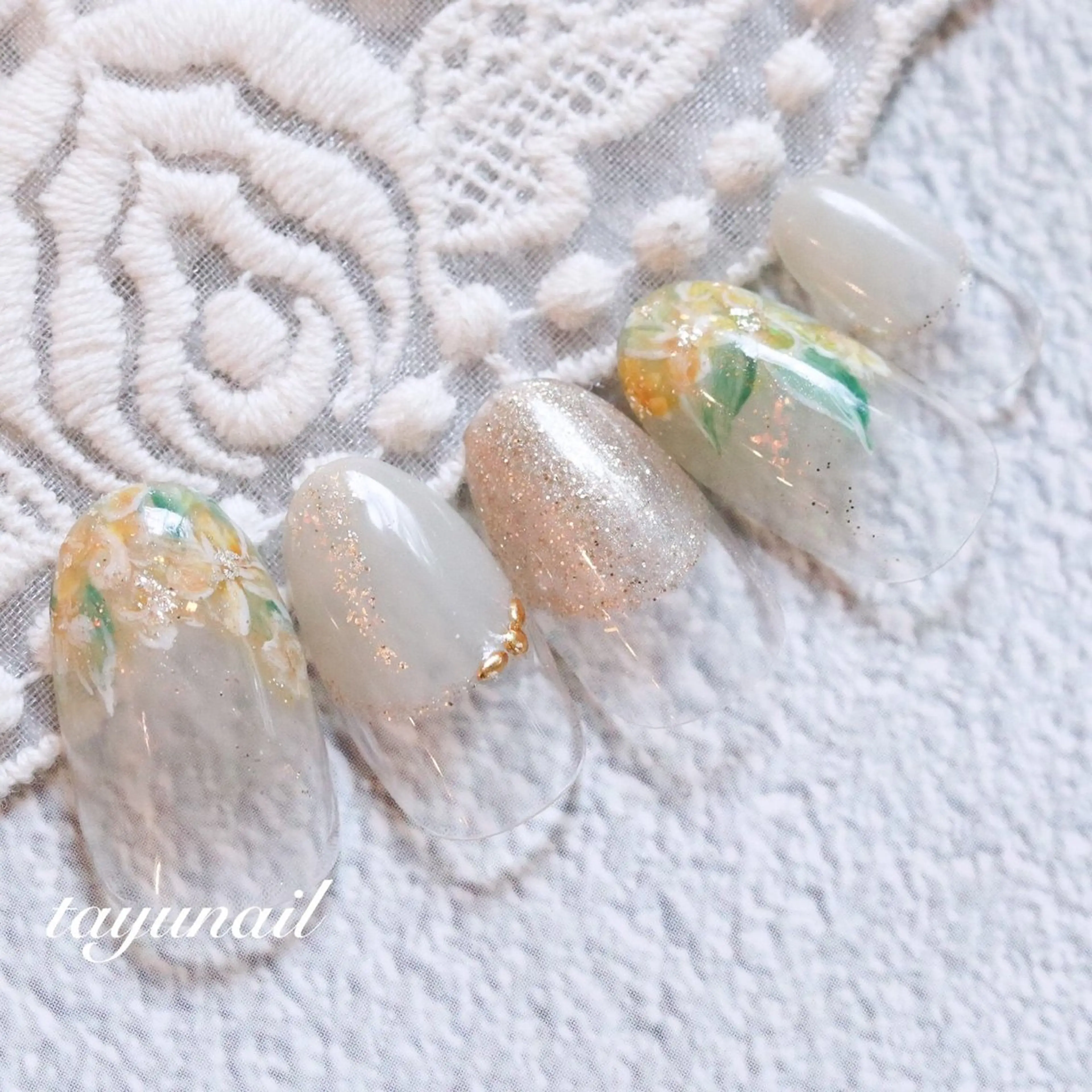 ネイル アートネイル ジェルネイル パラジェル ハンドネイル ネイルサロン・ネイルスクール　たゆnail所属・ネイルサロン 【たゆnail】のネイルデザイン